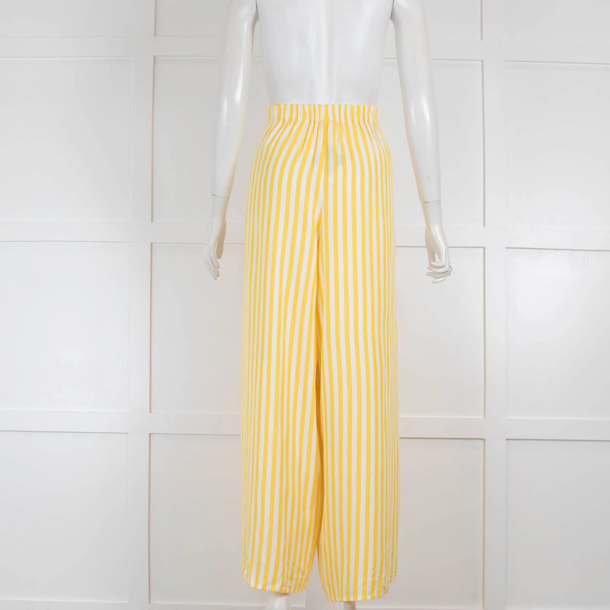 Echo Yellow and White Stripe Wraparound Trousers - Image 3