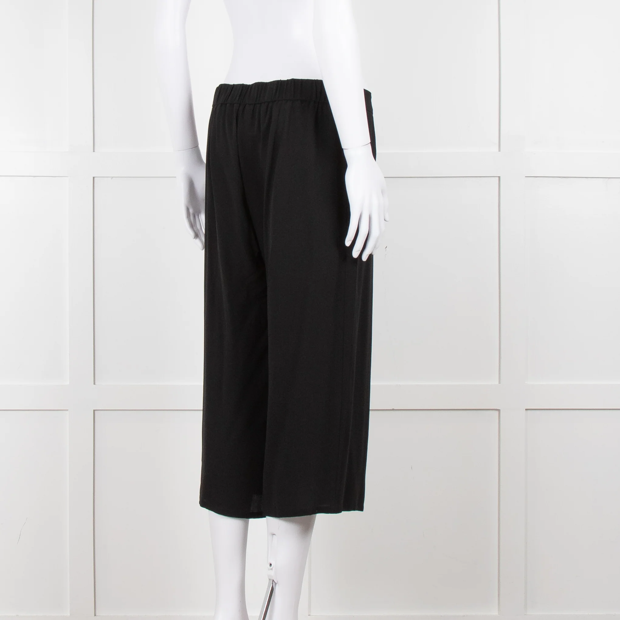 Eileen Fisher Black Fluid Wide Leg Trousers - Image 4