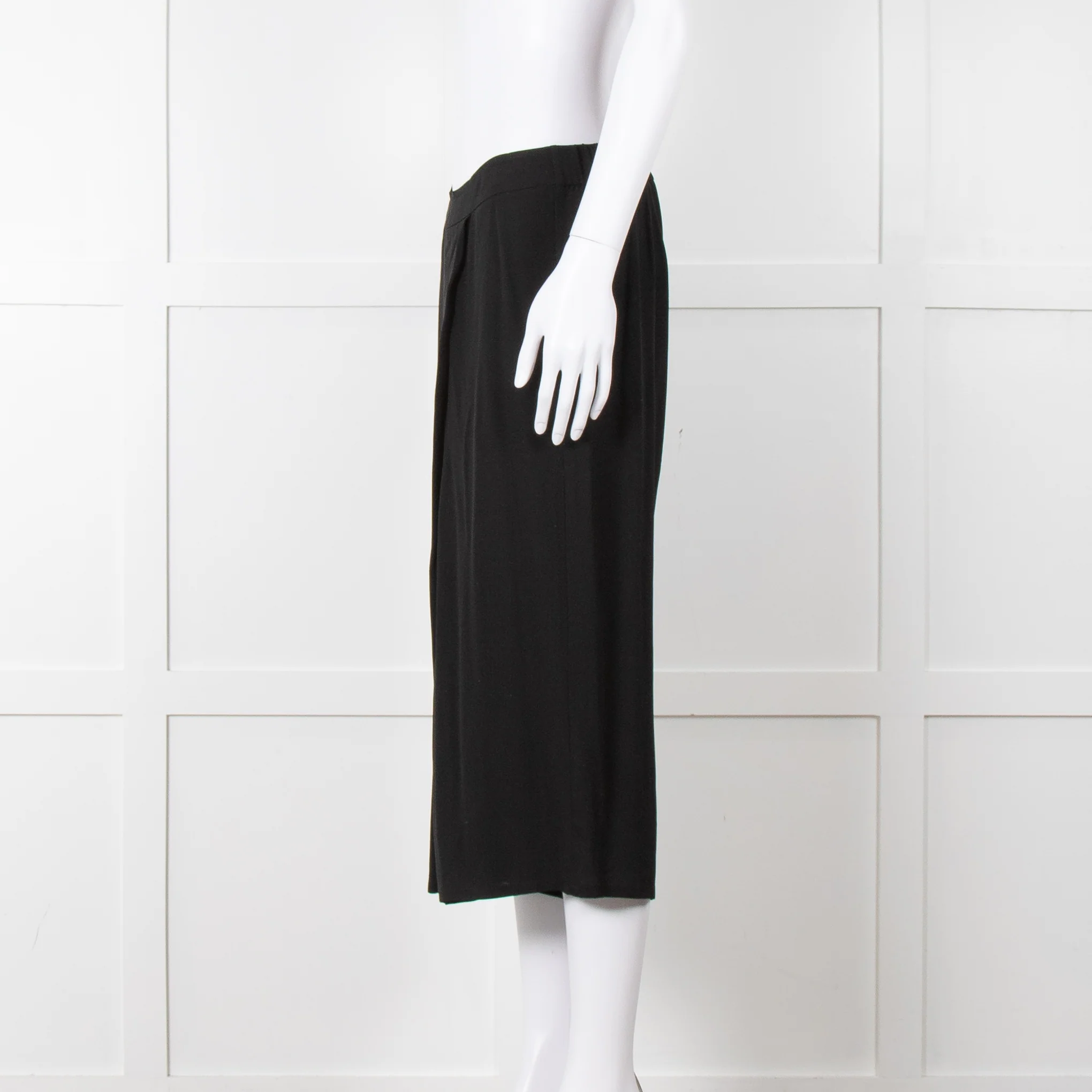 Eileen Fisher Black Fluid Wide Leg Trousers - Image 7