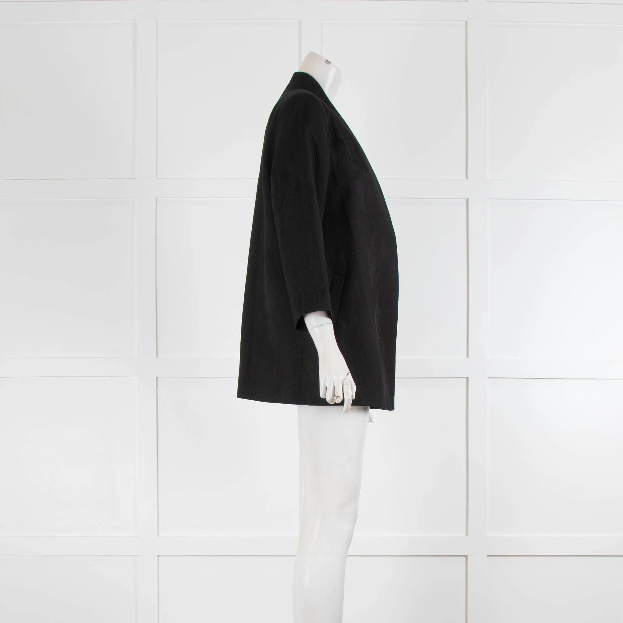 Eileen Fisher Black On Black Snake Print Jacket - Image 2