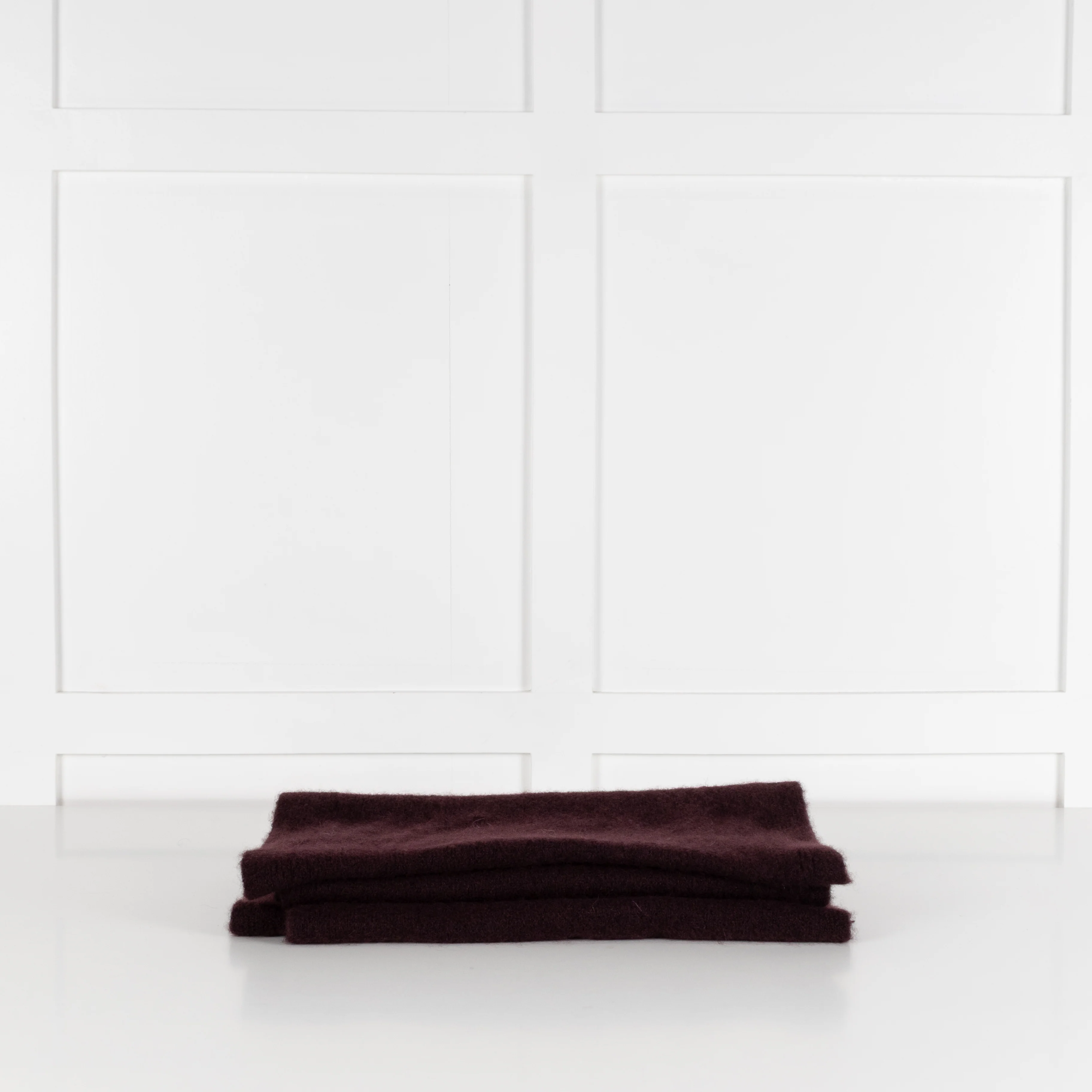 Eileen Fisher Burgundy Ribbed Edge Cashmere Blend Scarf - Image 3