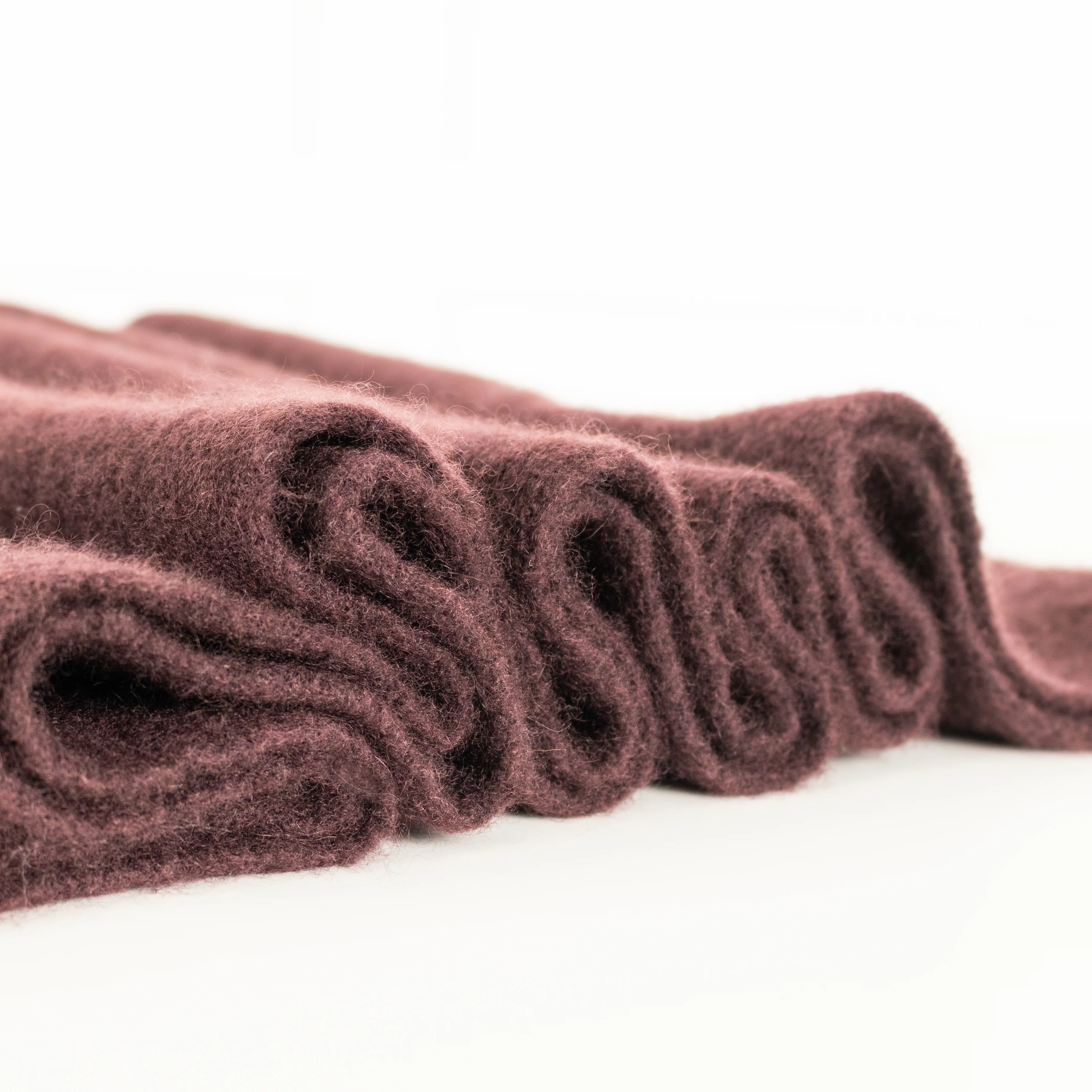 Eileen Fisher Burgundy Ribbed Edge Cashmere Blend Scarf - Image 7