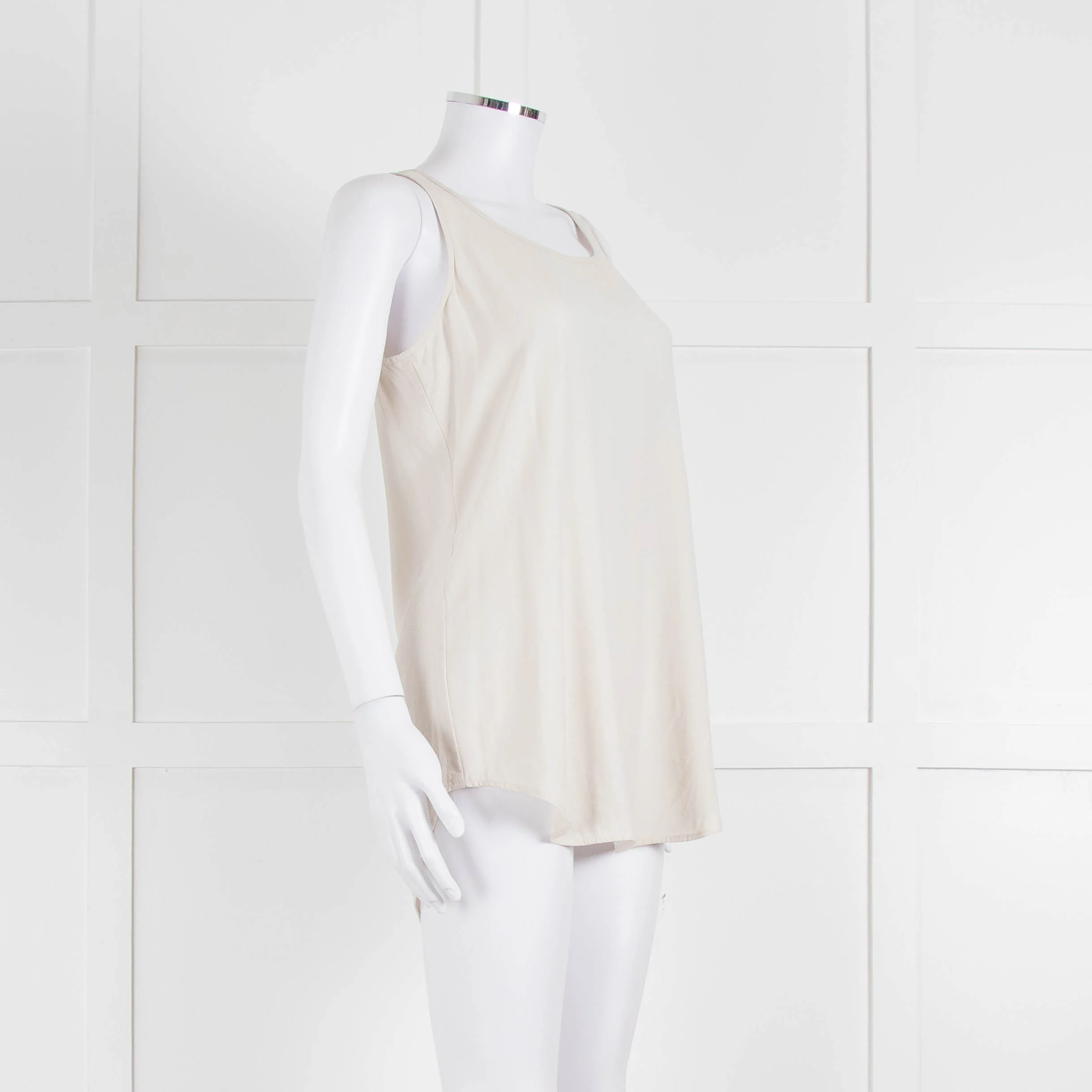 Eileen Fisher Cream Silk Vest Top - Image 2