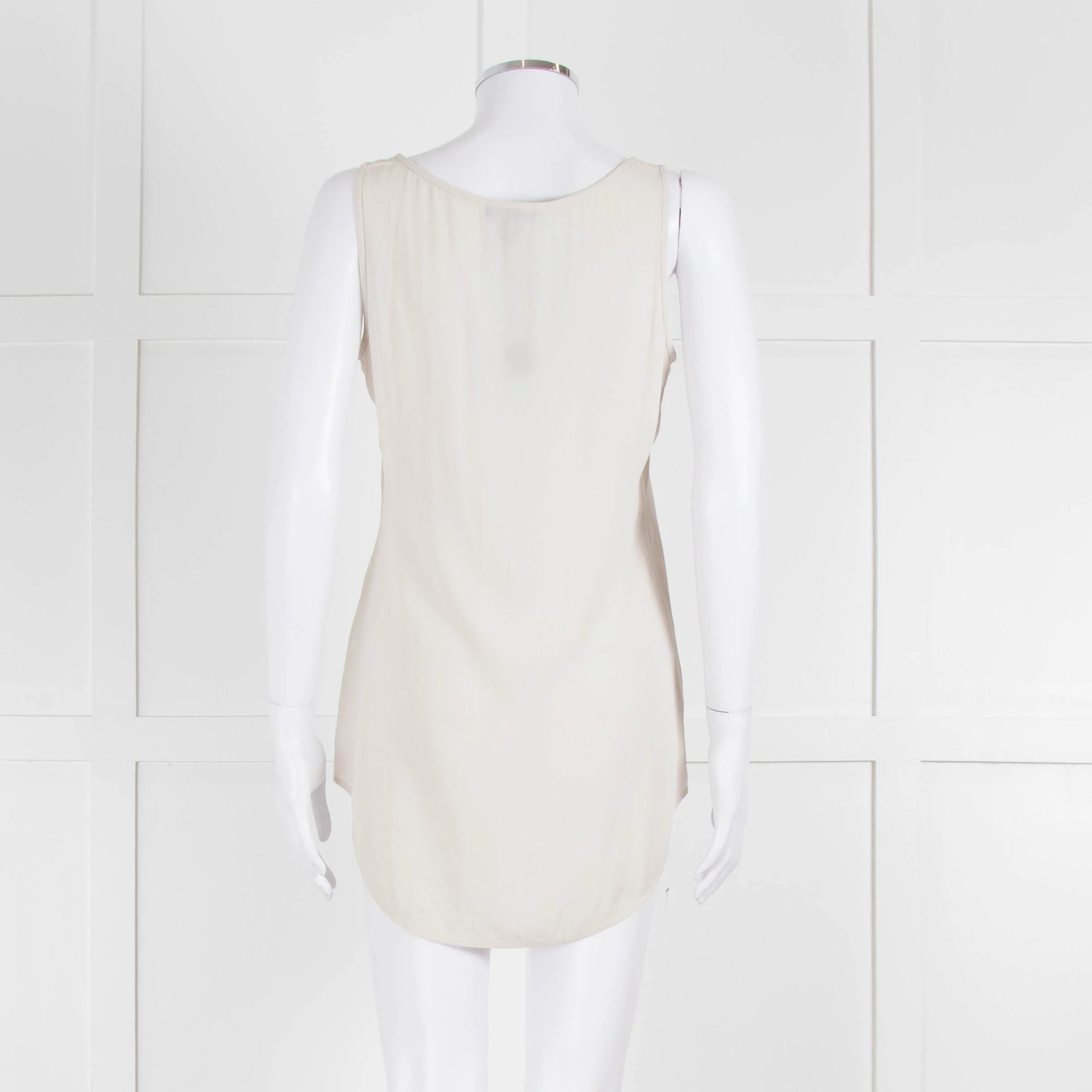 Eileen Fisher Cream Silk Vest Top - Image 5