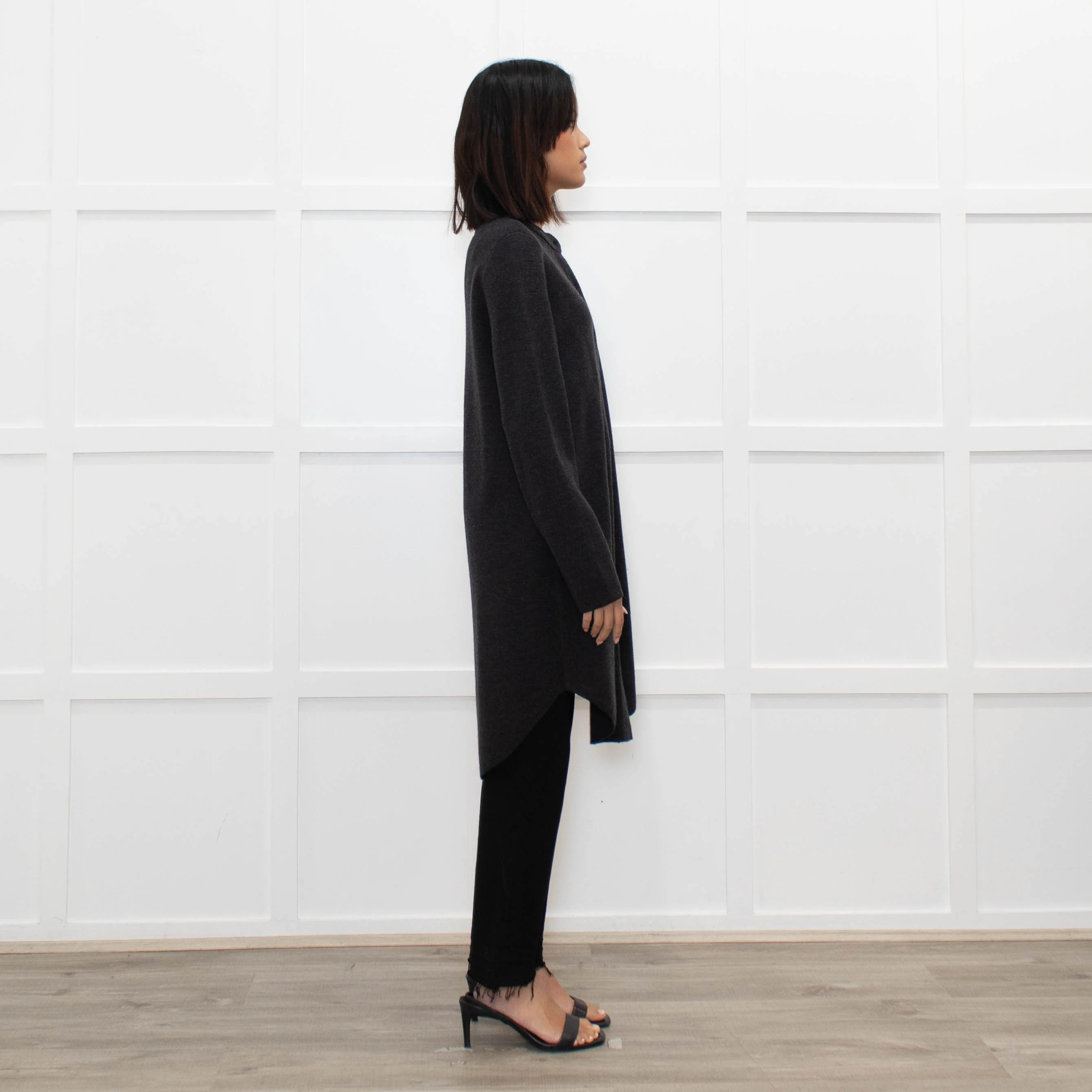 Eileen Fisher Dark Grey Long Cardigan - Image 4