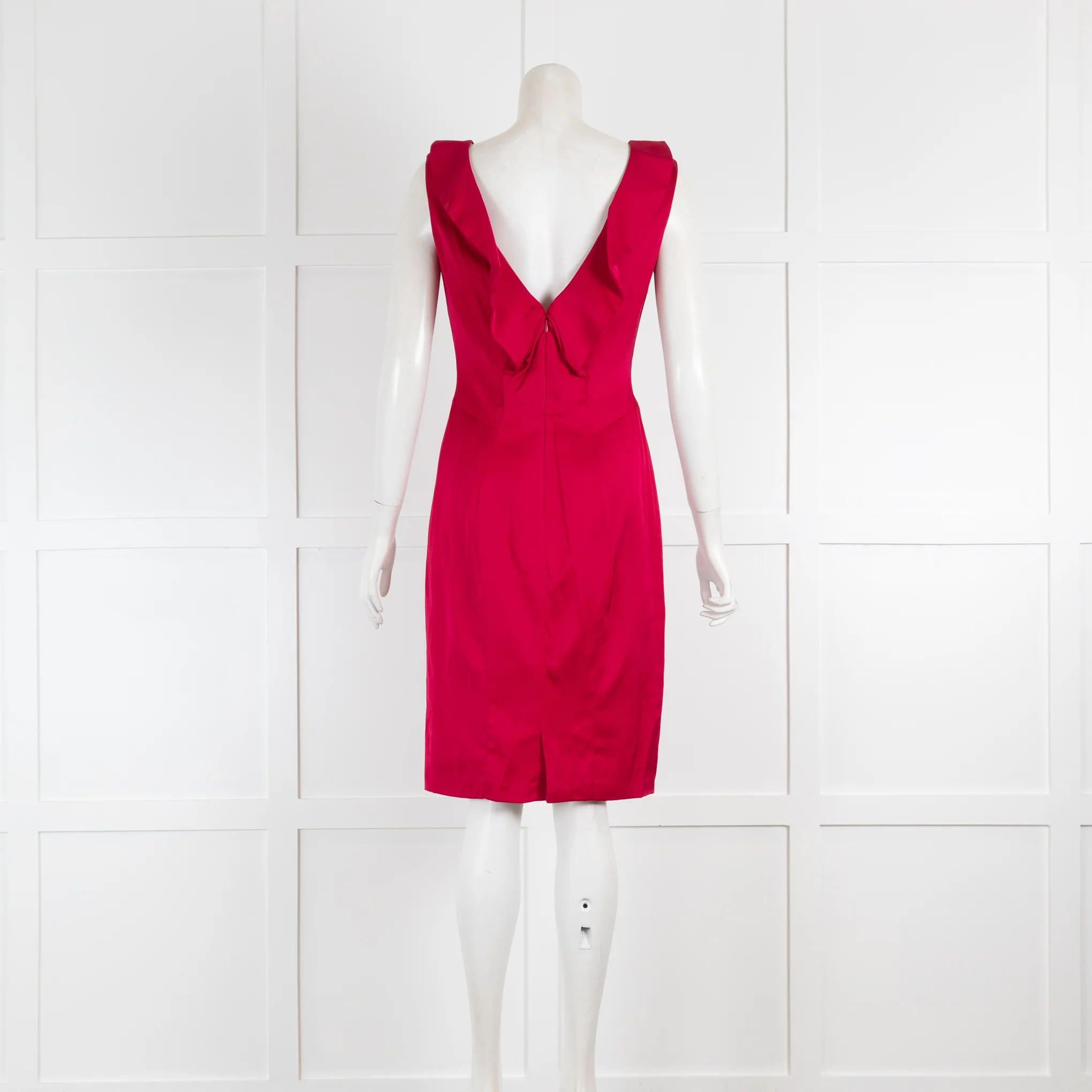 Elie Tahari Purple Fitted Dress with Satin Empire Line - Image 3