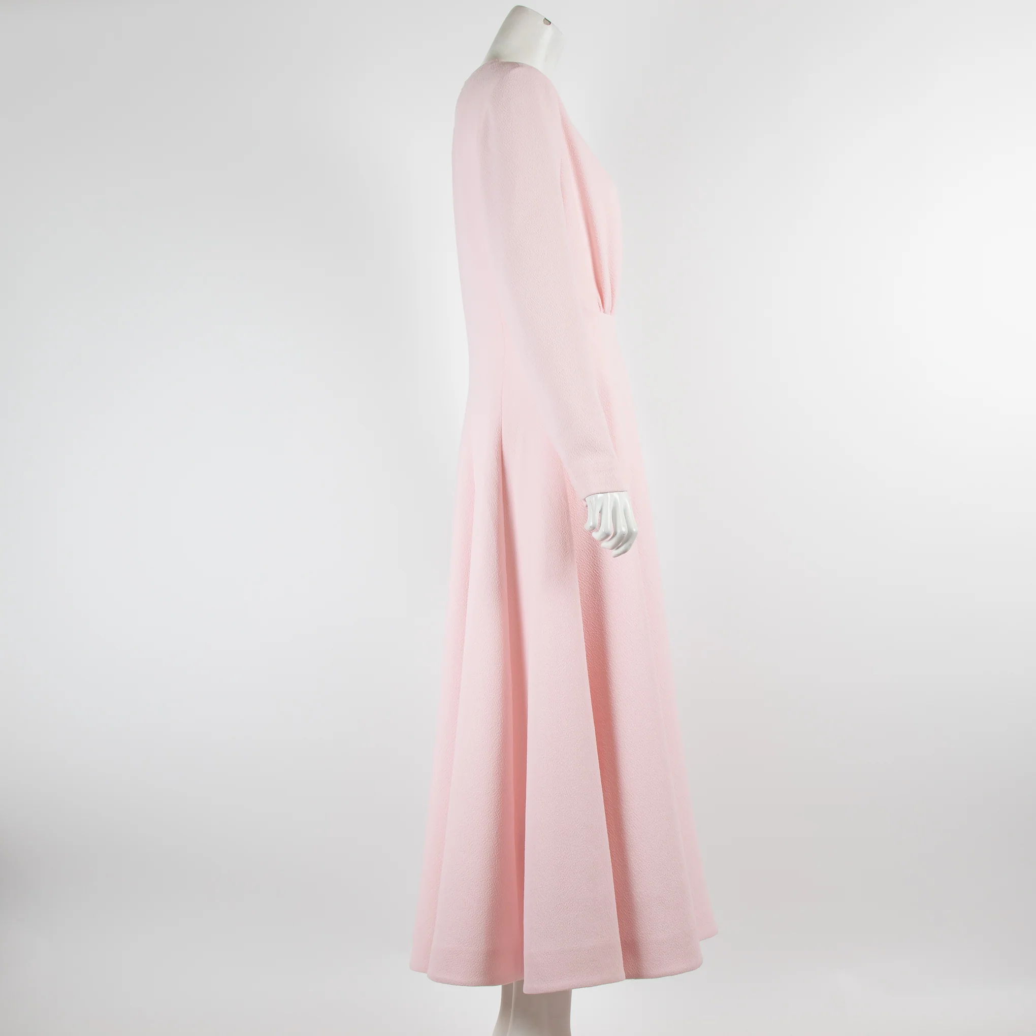 Emilia Wickstead Baby Pink Long Sleeve Maxi Dress - Image 2