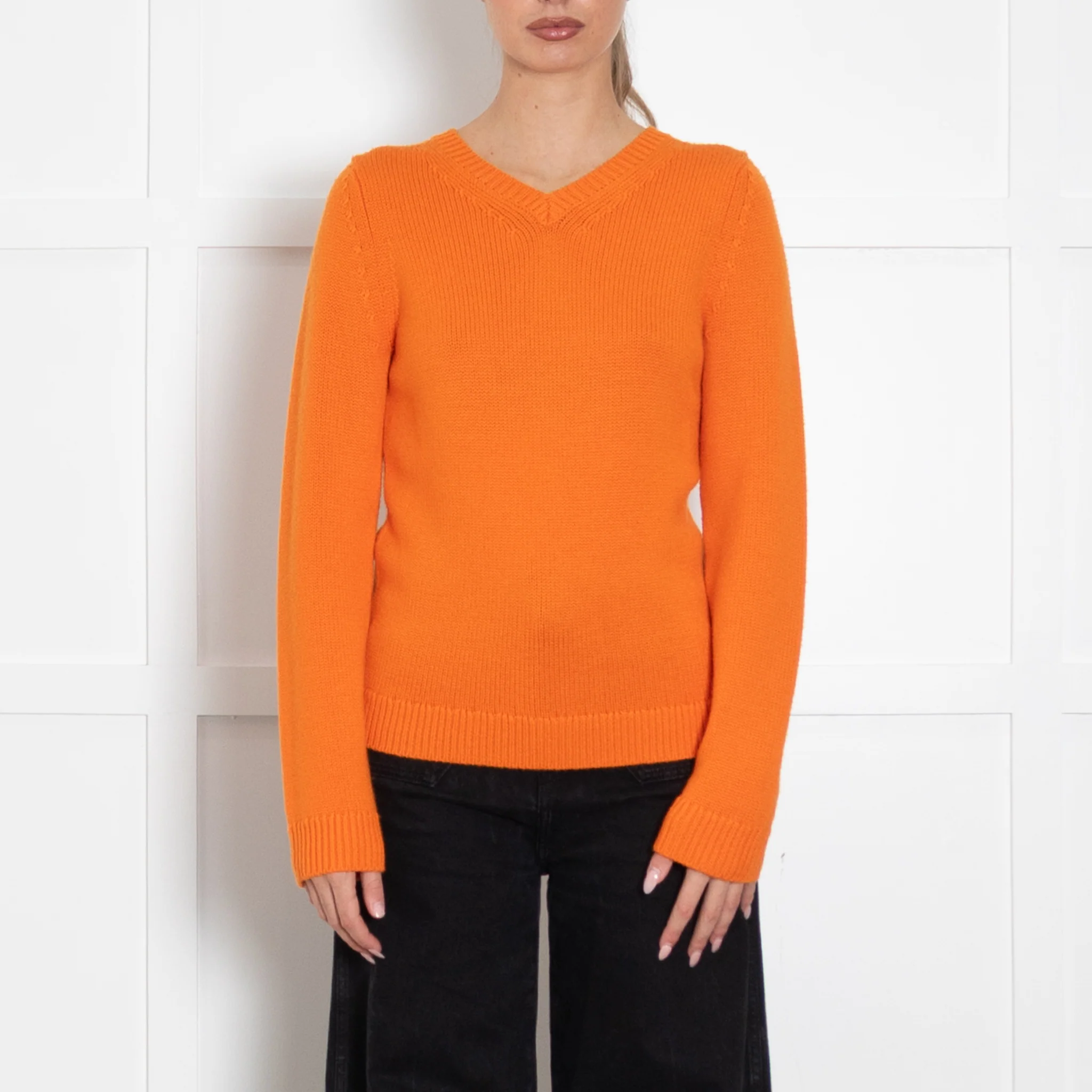 Emilia Wickstead Orange Knit Comely Jumper - Image 2