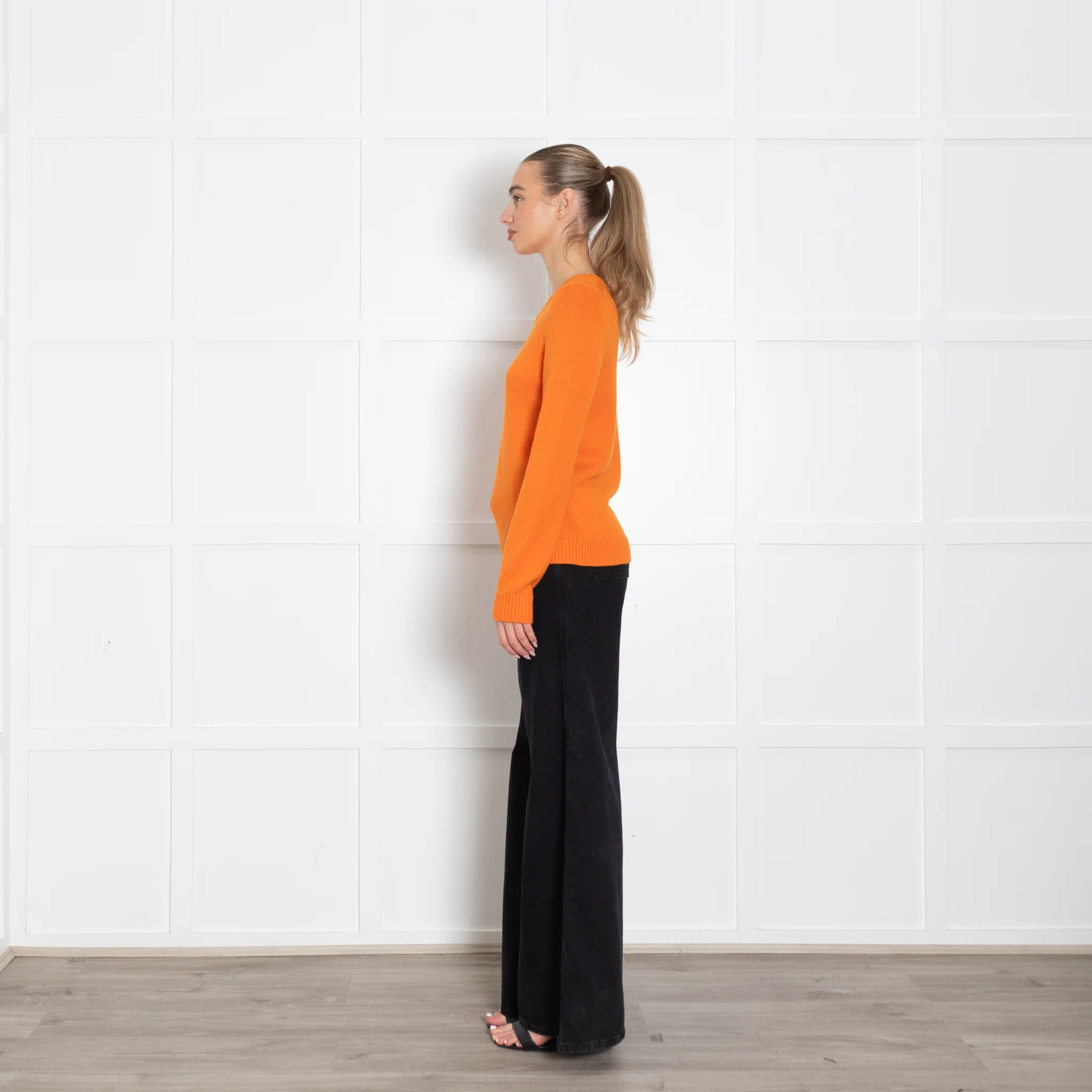 Emilia Wickstead Orange Knit Comely Jumper - Image 4