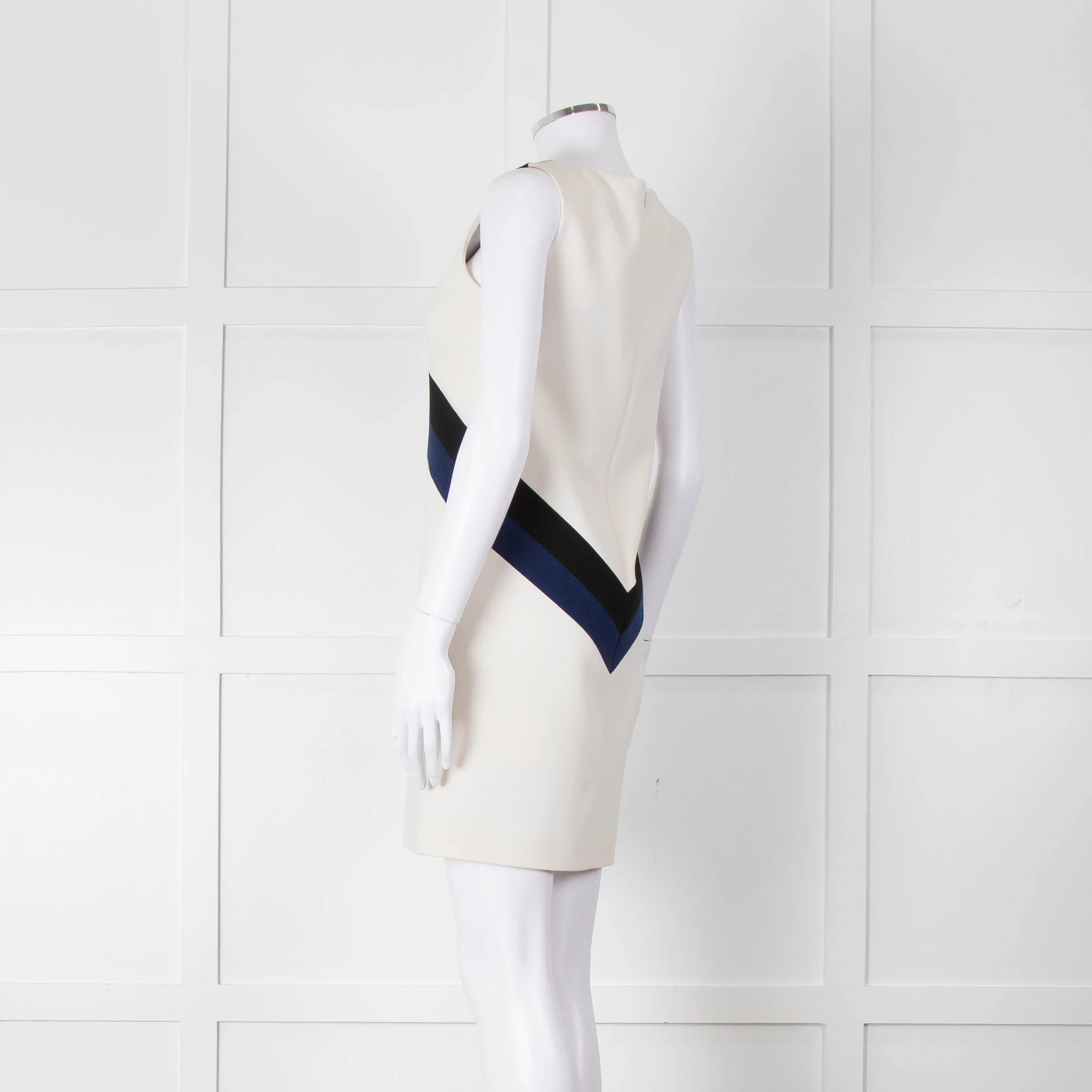 Emilio Pucci Cream Shift Dress with Black and Navy Colour Block Chest - Image 6