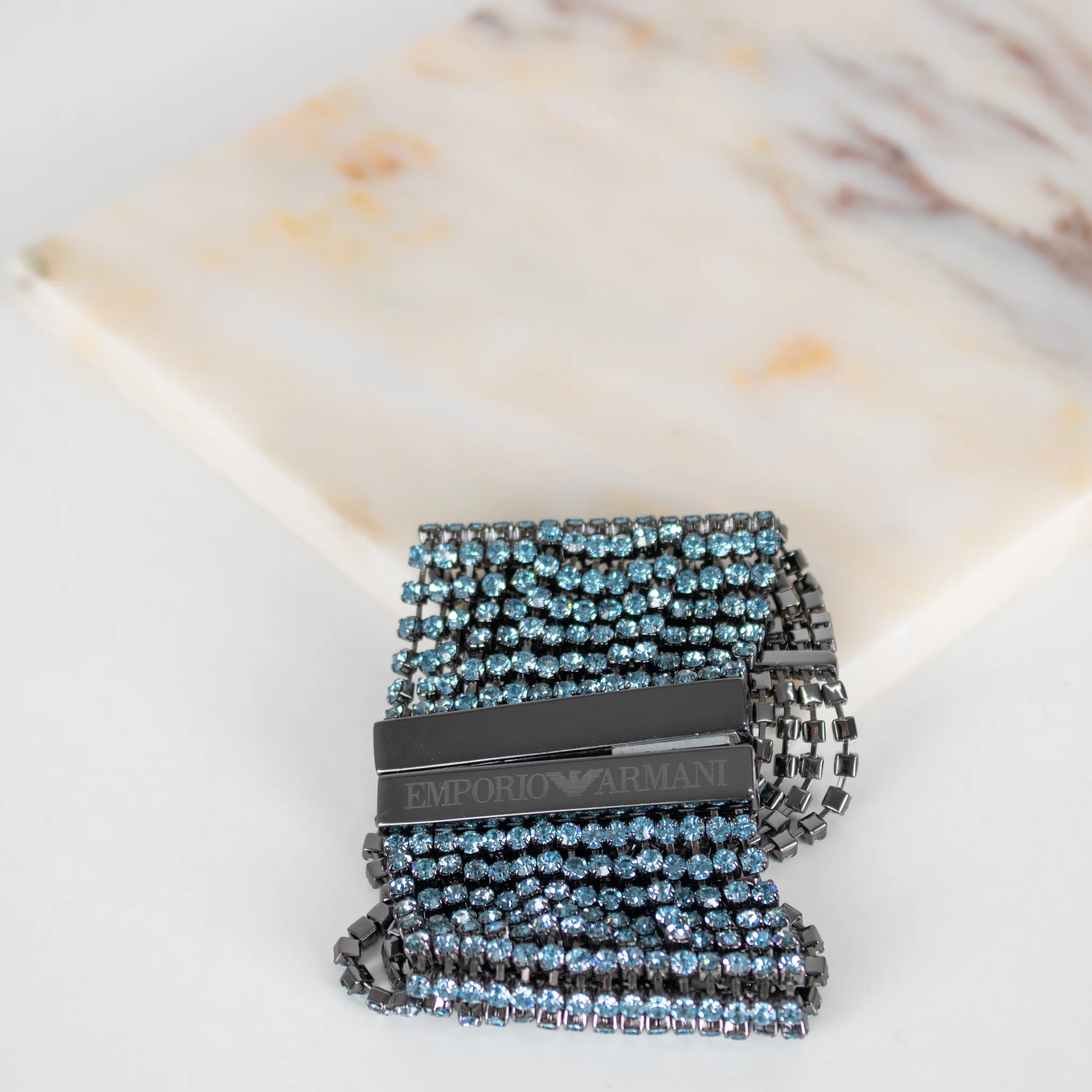 Emporio Armani Blue Crystal Bracelet - Image 4