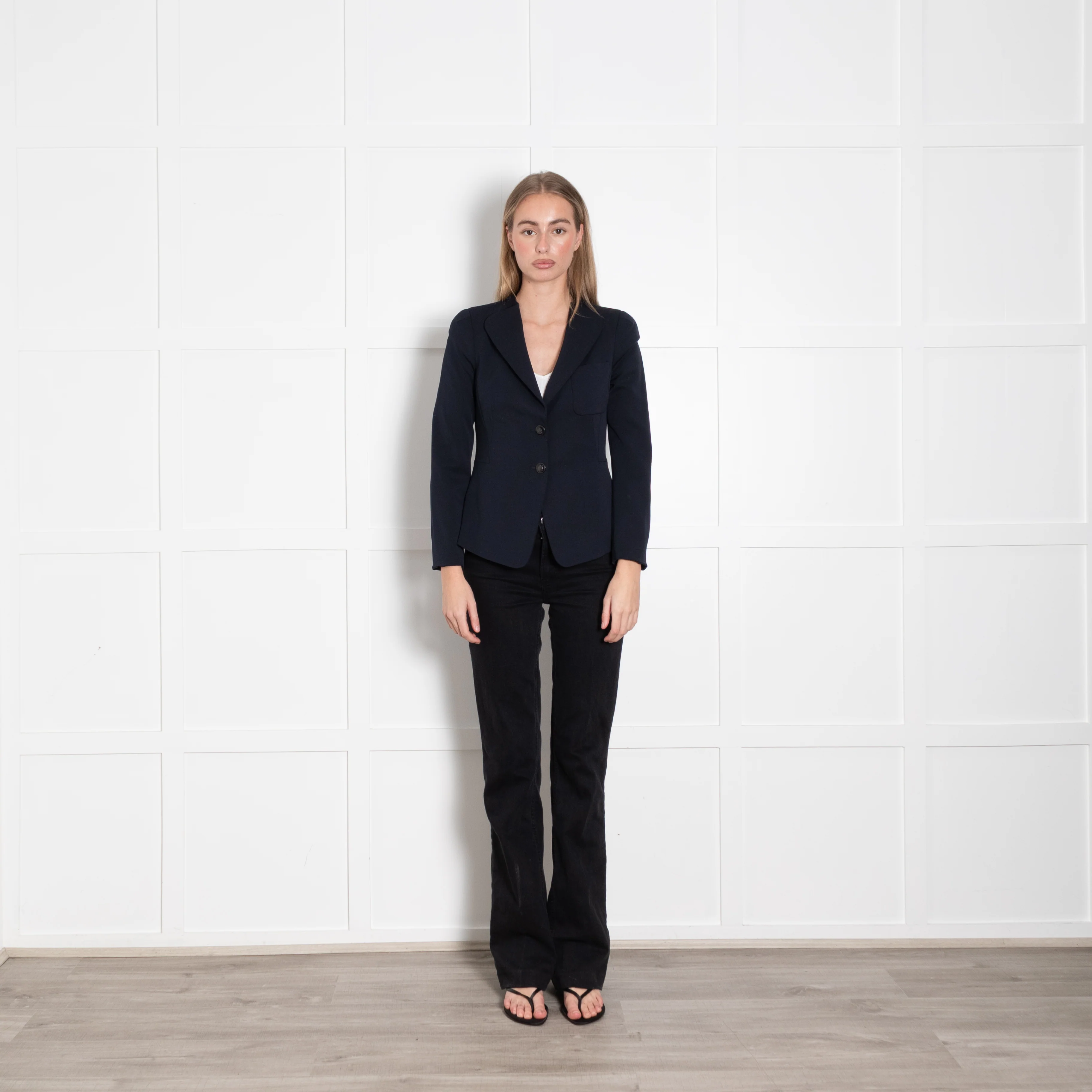 Emporio Armani Navy Tailored Blazer Jacket