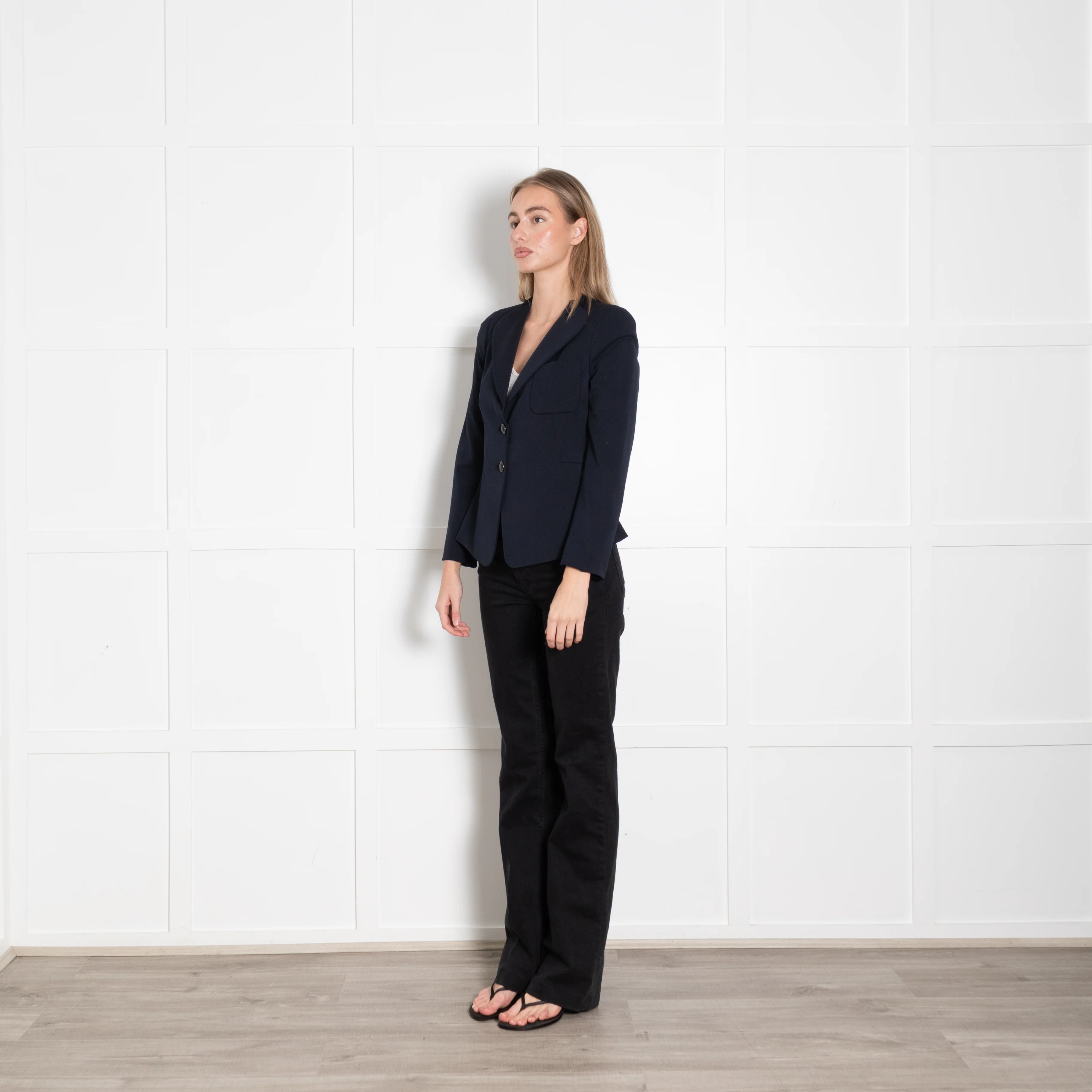 Emporio Armani Navy Tailored Blazer Jacket - Image 3