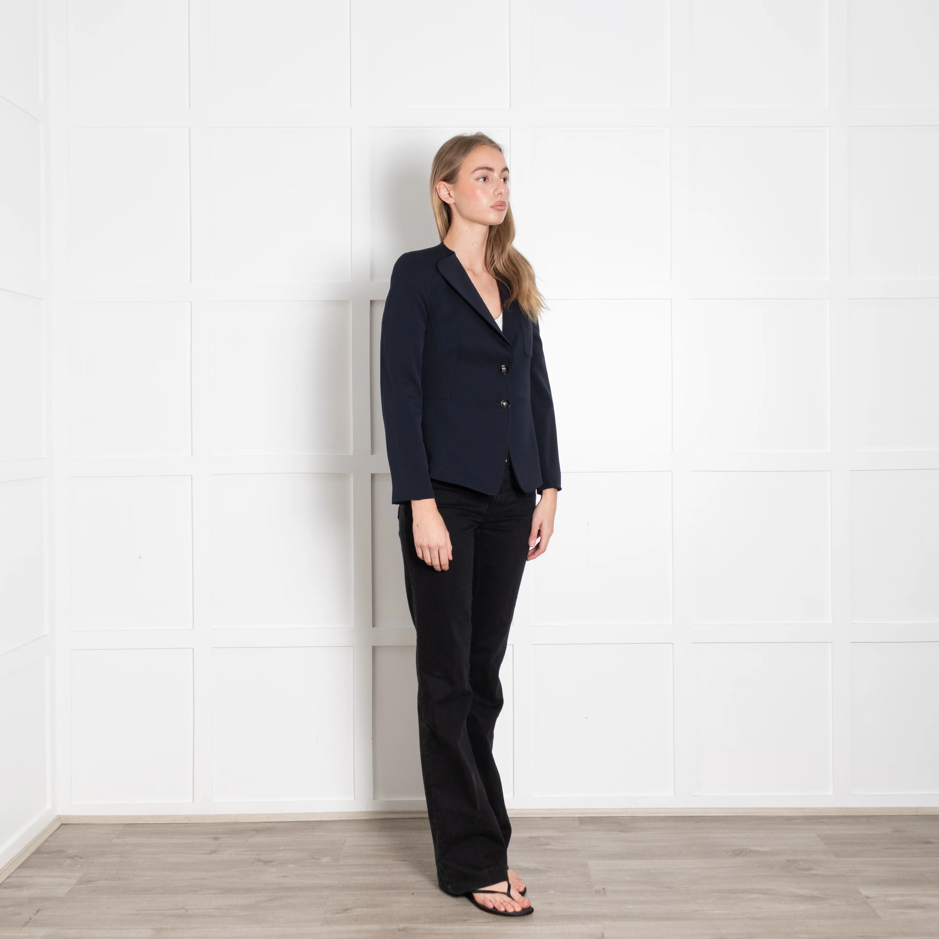 Emporio Armani Navy Tailored Blazer Jacket - Image 7