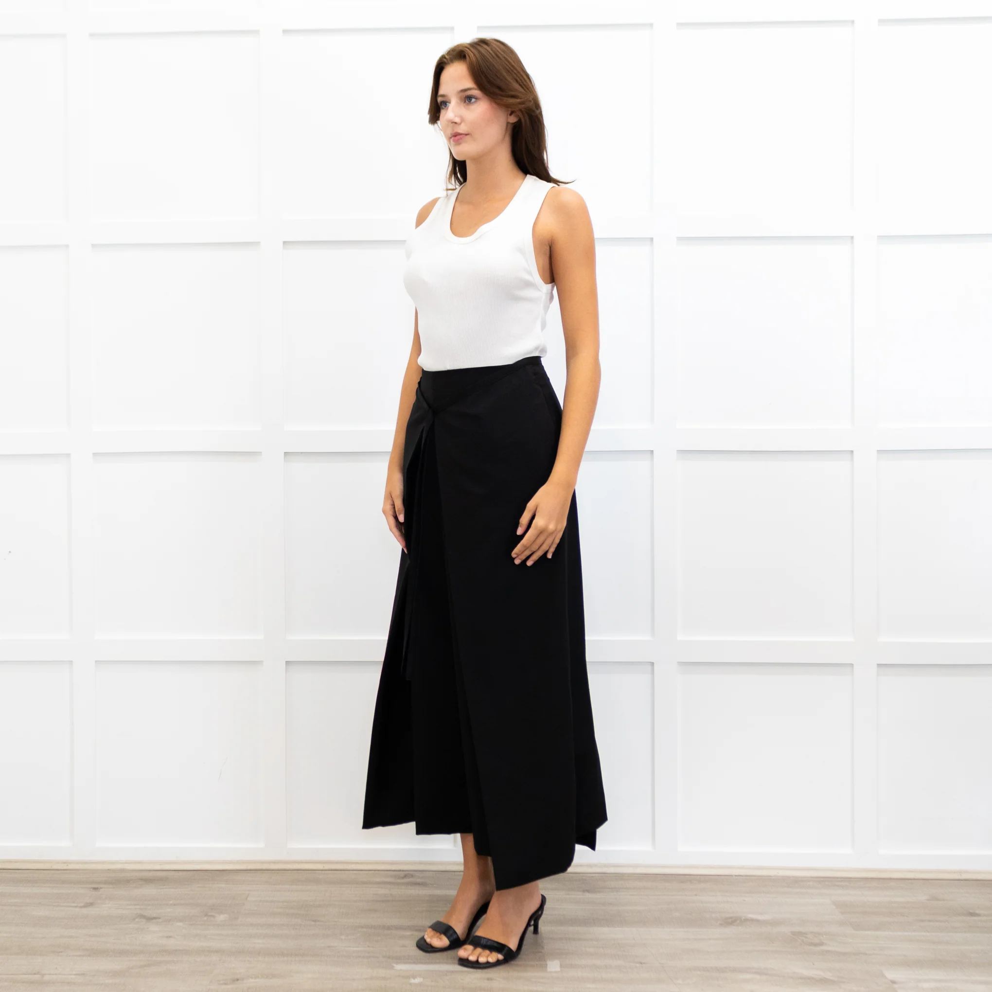 Enfold Black Wraparound Culottes - Image 3