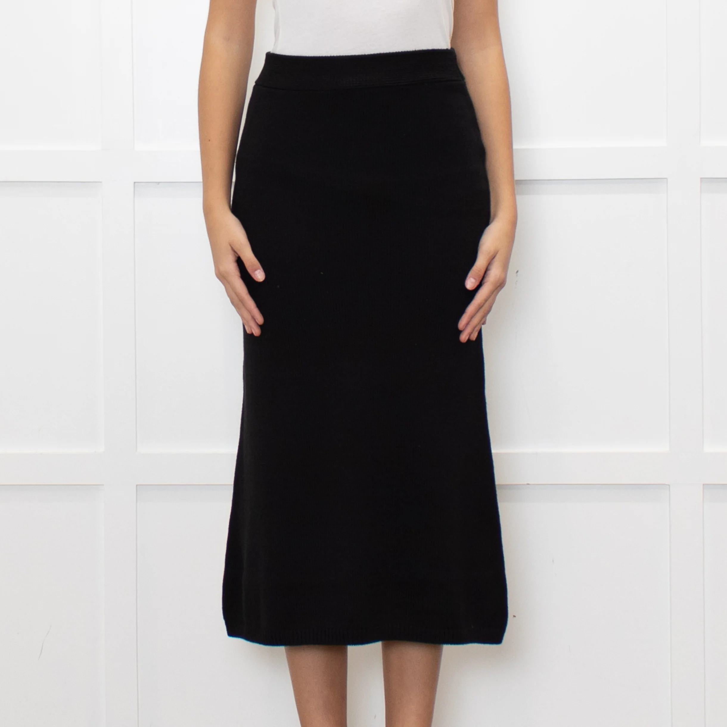 Equipment Black Knitted Pencil Skirt - Image 2