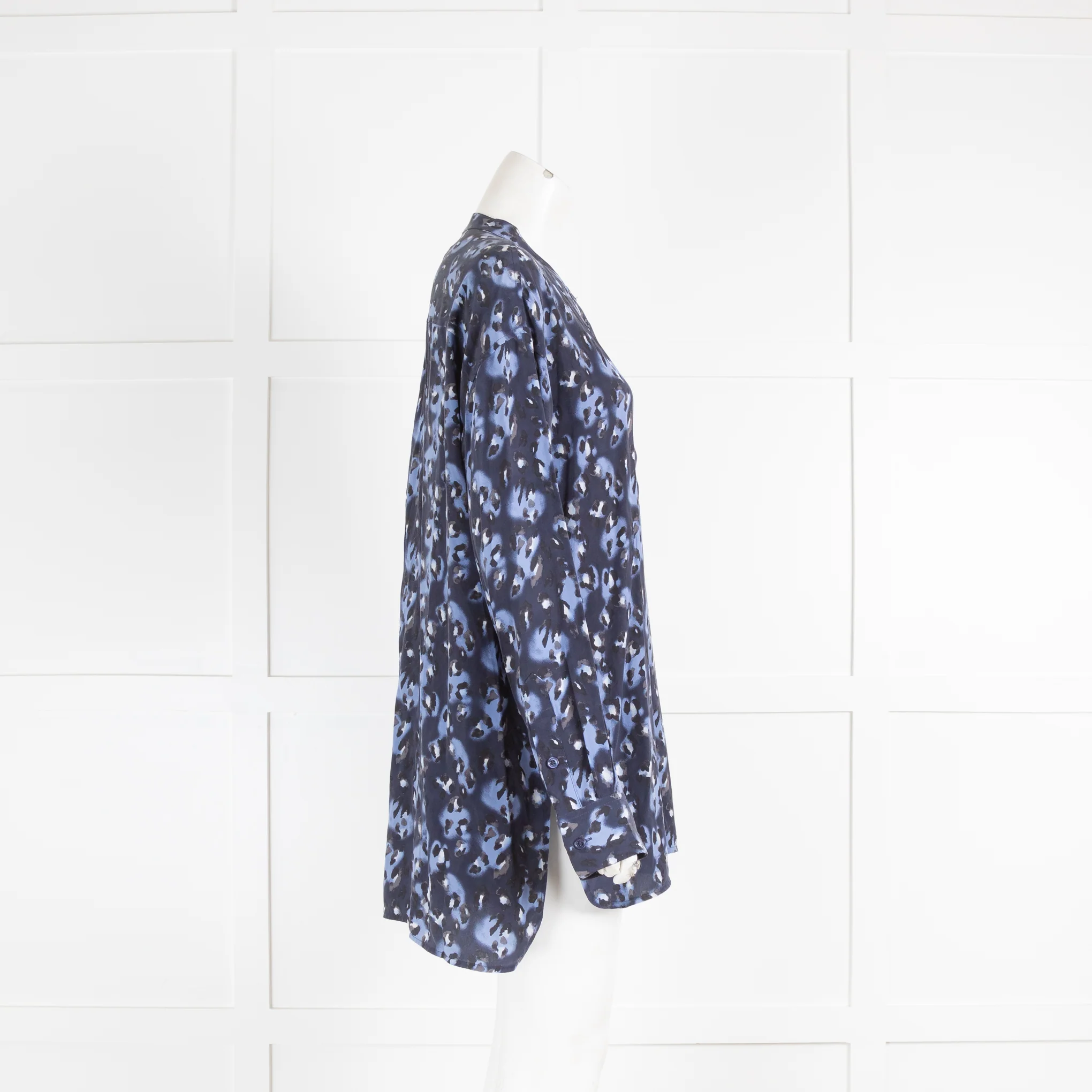 Equipment Blue Pattern Silk Shirt - Image 2