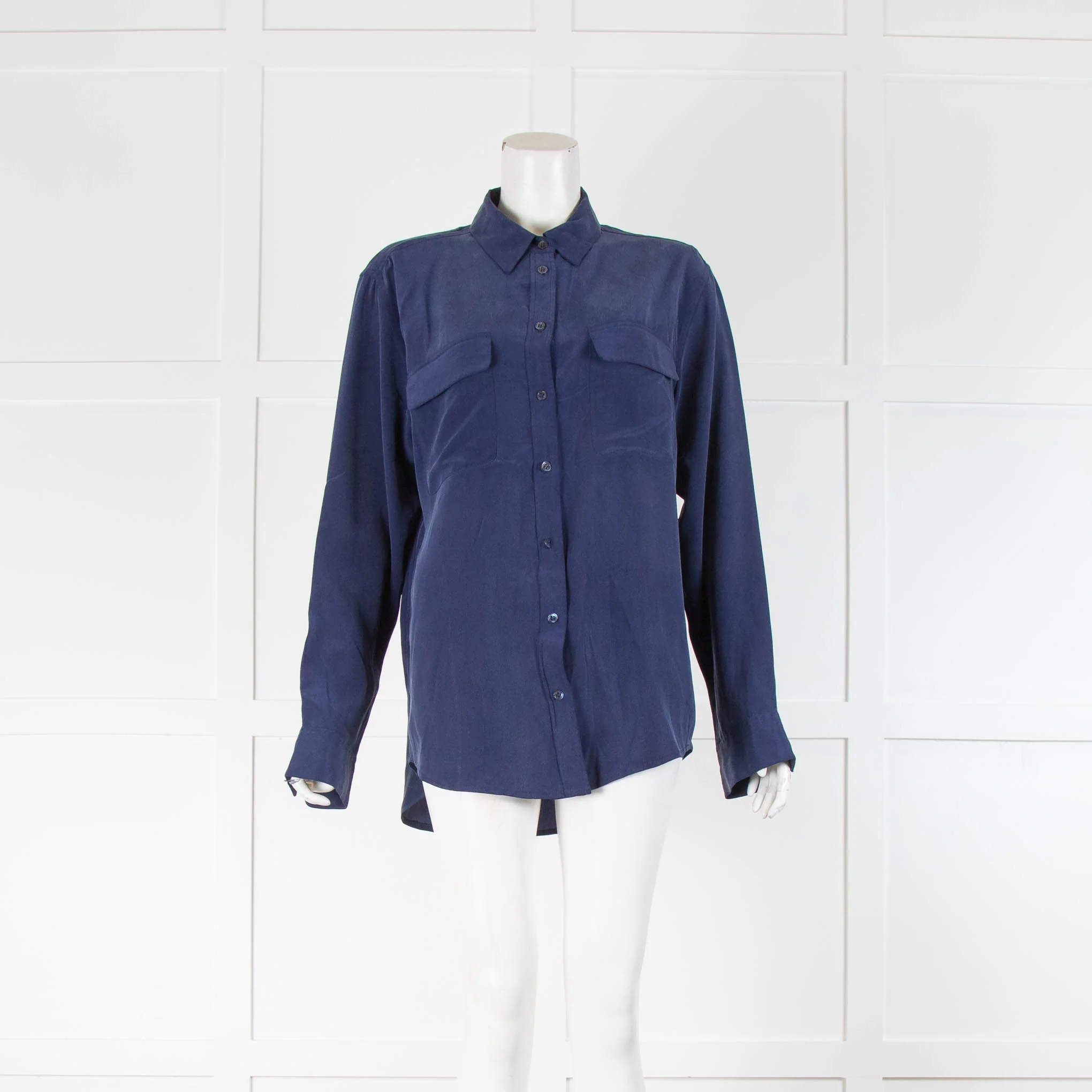 Equipment Blue Signature Silk Shirt