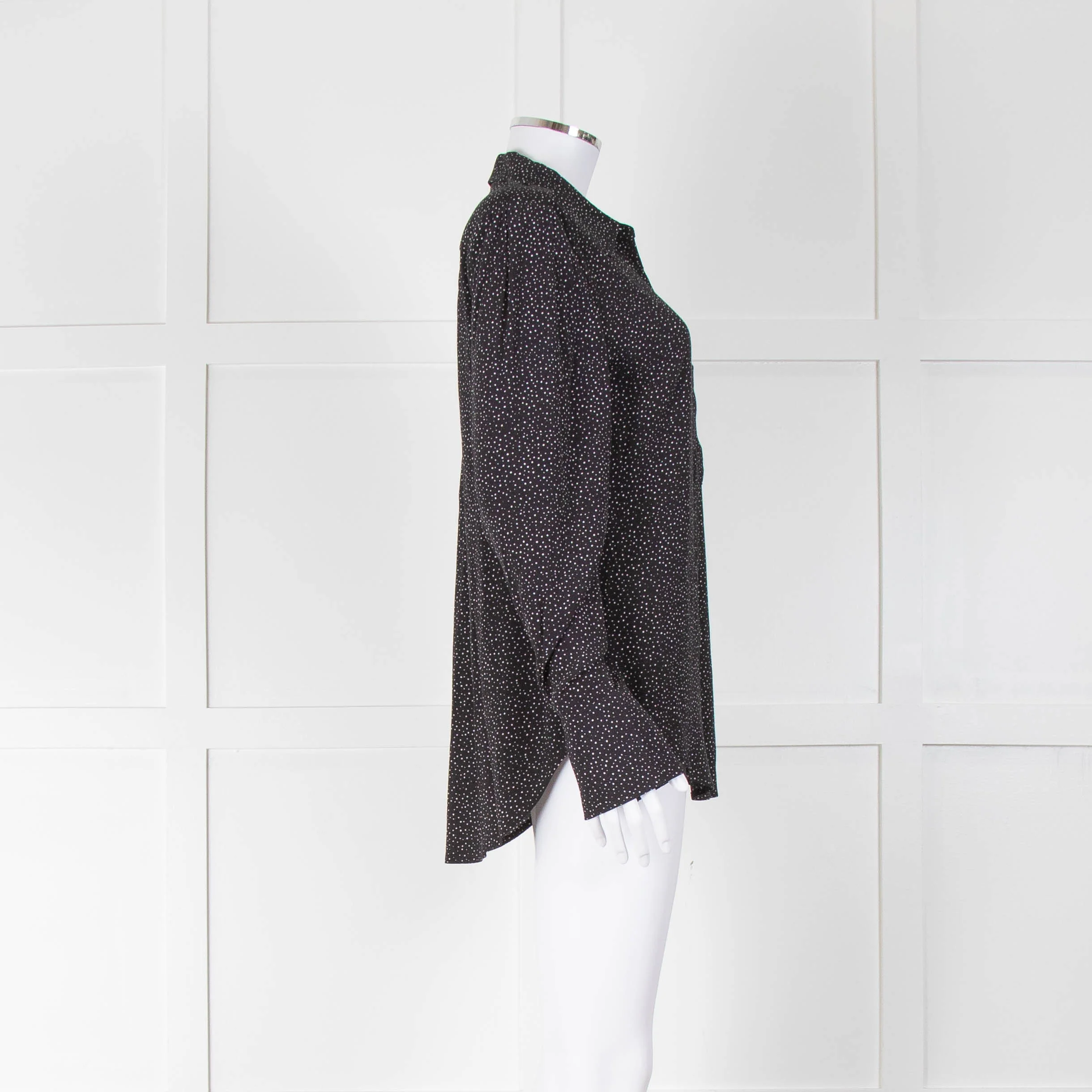 Equipment Cherilene Black With White Spots Blouse - Image 2