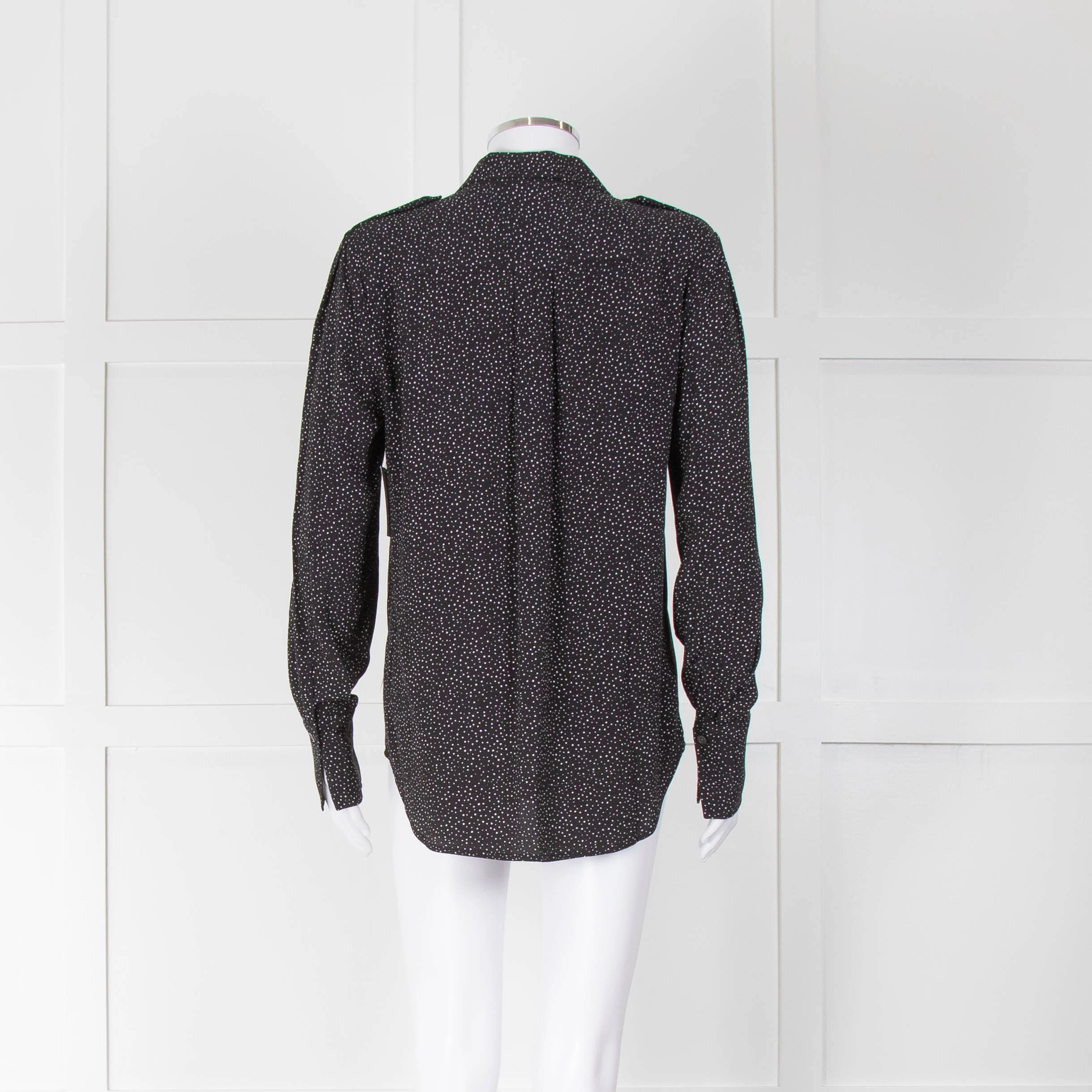 Equipment Cherilene Black With White Spots Blouse - Image 3
