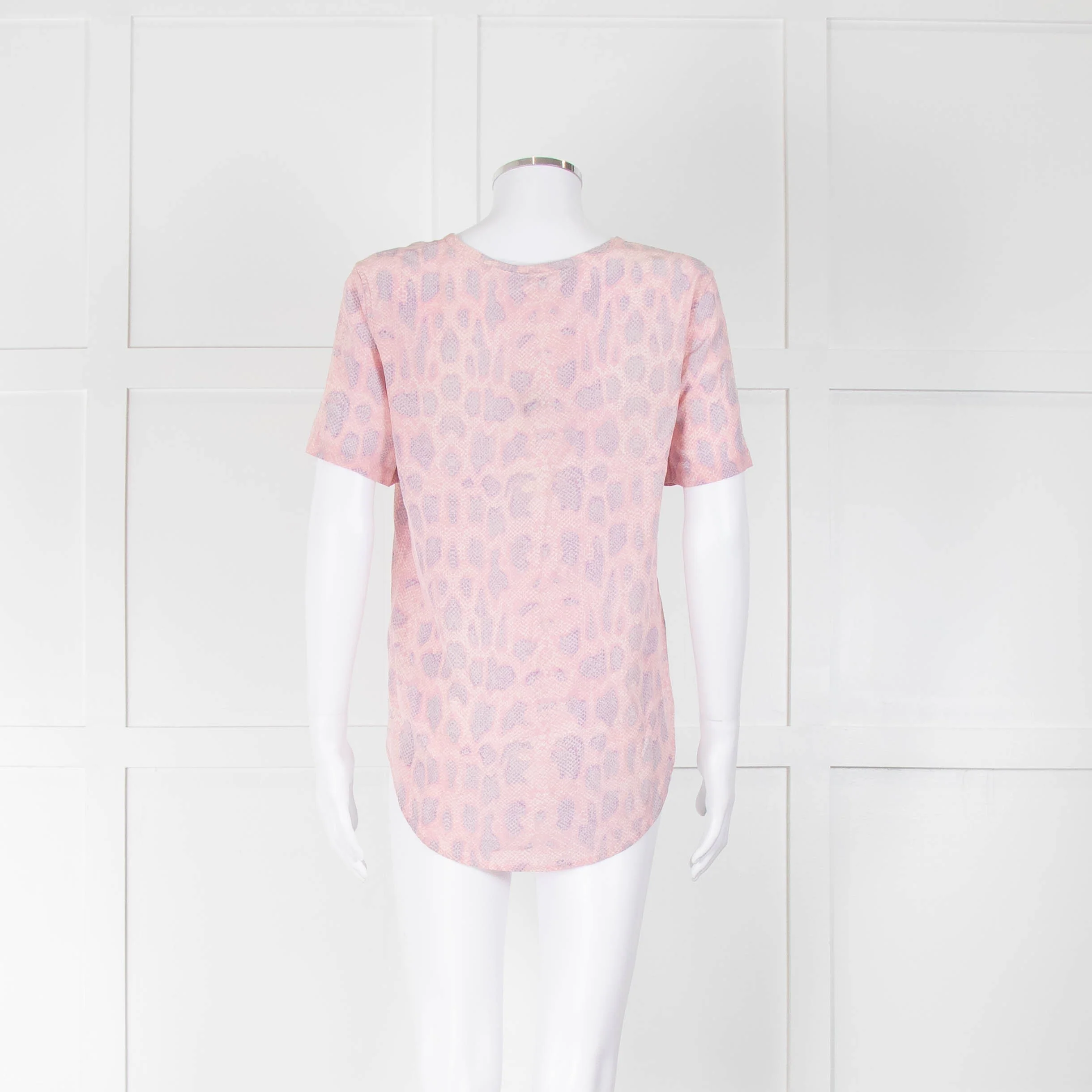 Equipment Pale Pink Lilac Silk Short Sleeve Top - Image 3