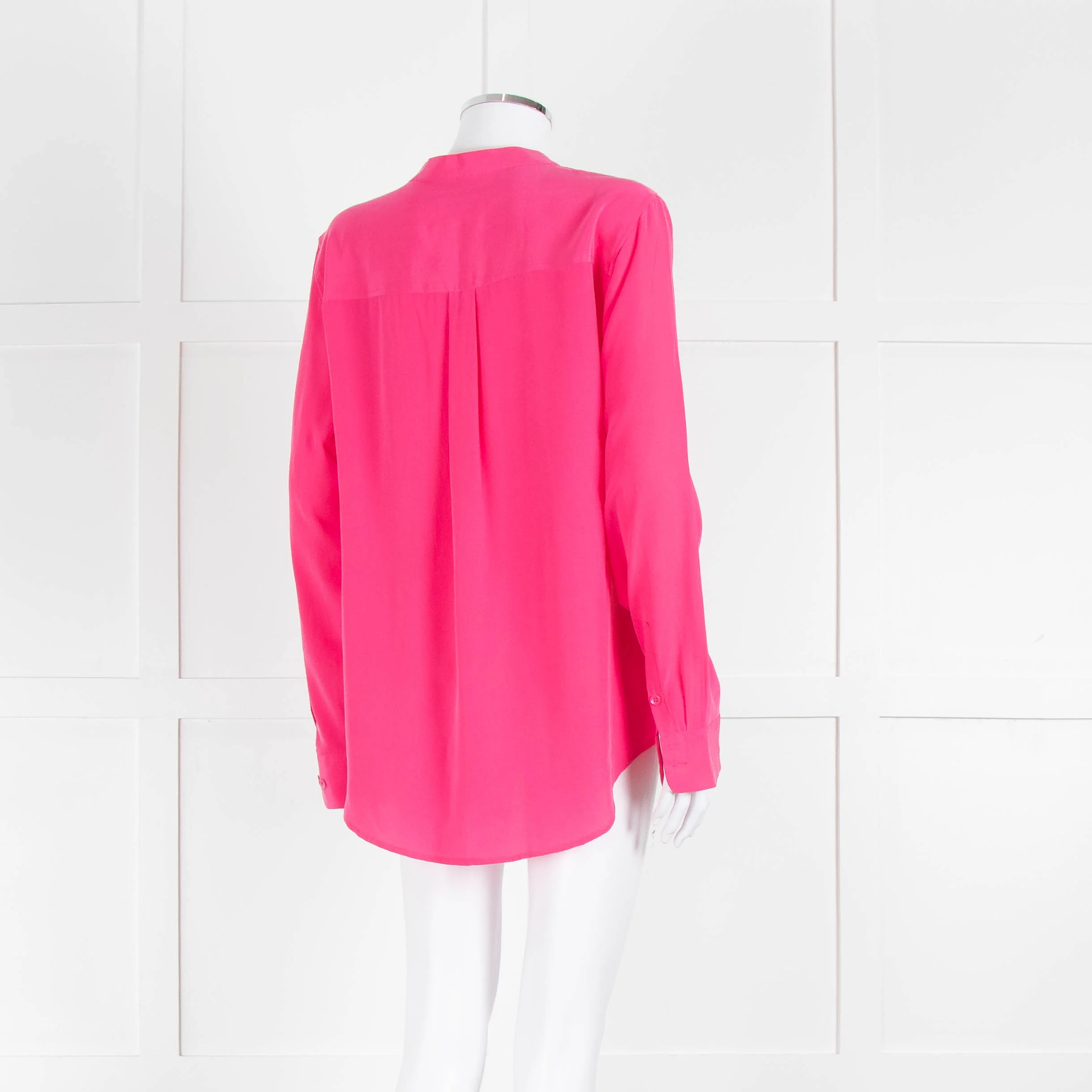 EQUIPMENT Pink L/S Silk Top With Buttons - Image 4