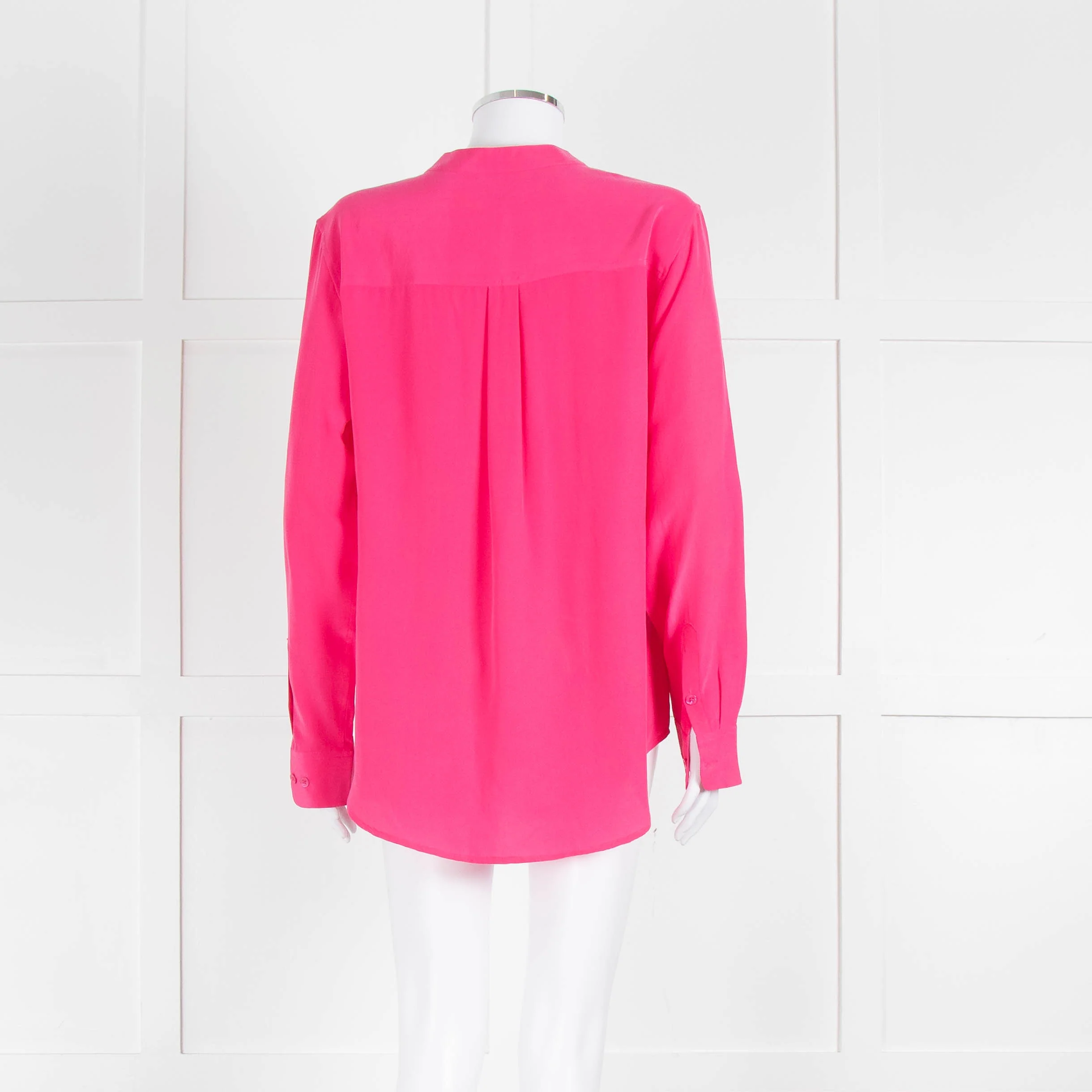 EQUIPMENT Pink L/S Silk Top With Buttons - Image 5