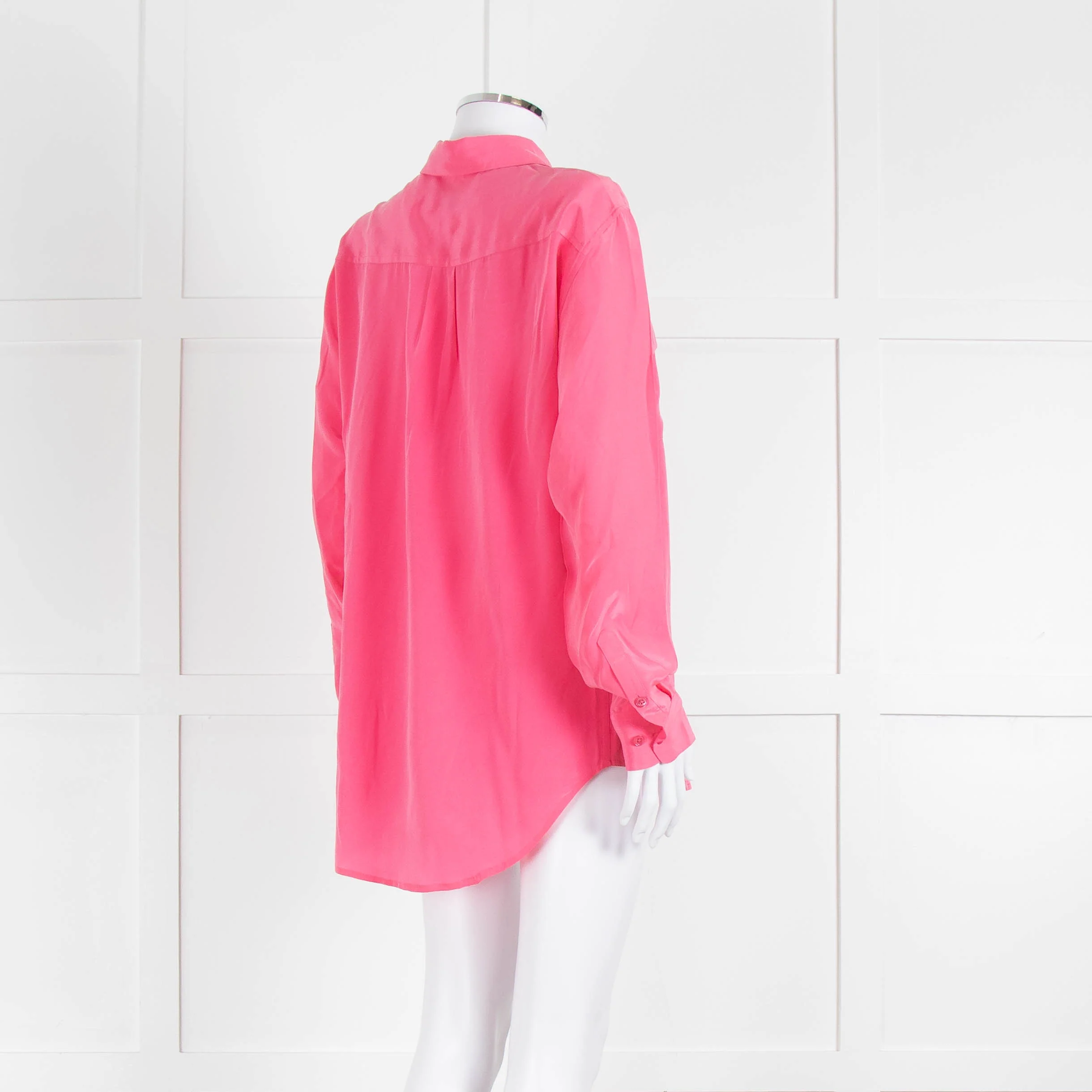 EQUIPMENT Pink Silk L/S Blouse With Buttons and Collar - Image 4