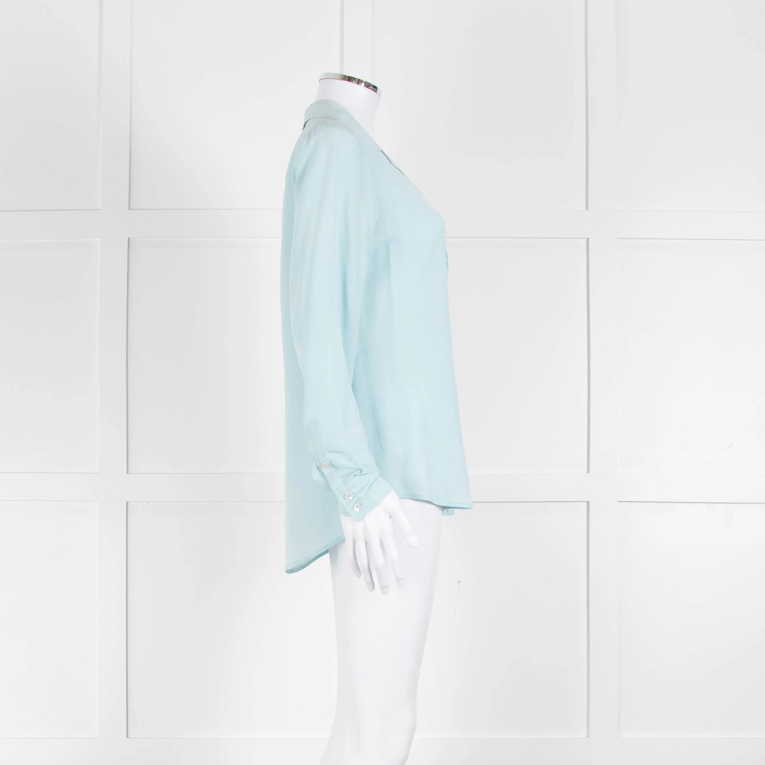 EQUIPMENT Turquoise Blouse With Buttons - Image 3