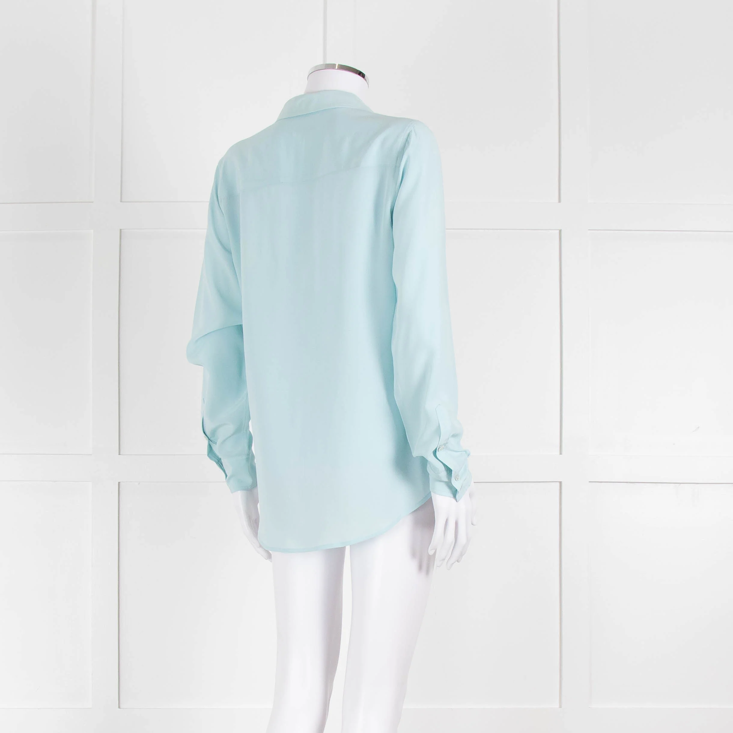 EQUIPMENT Turquoise Blouse With Buttons - Image 4