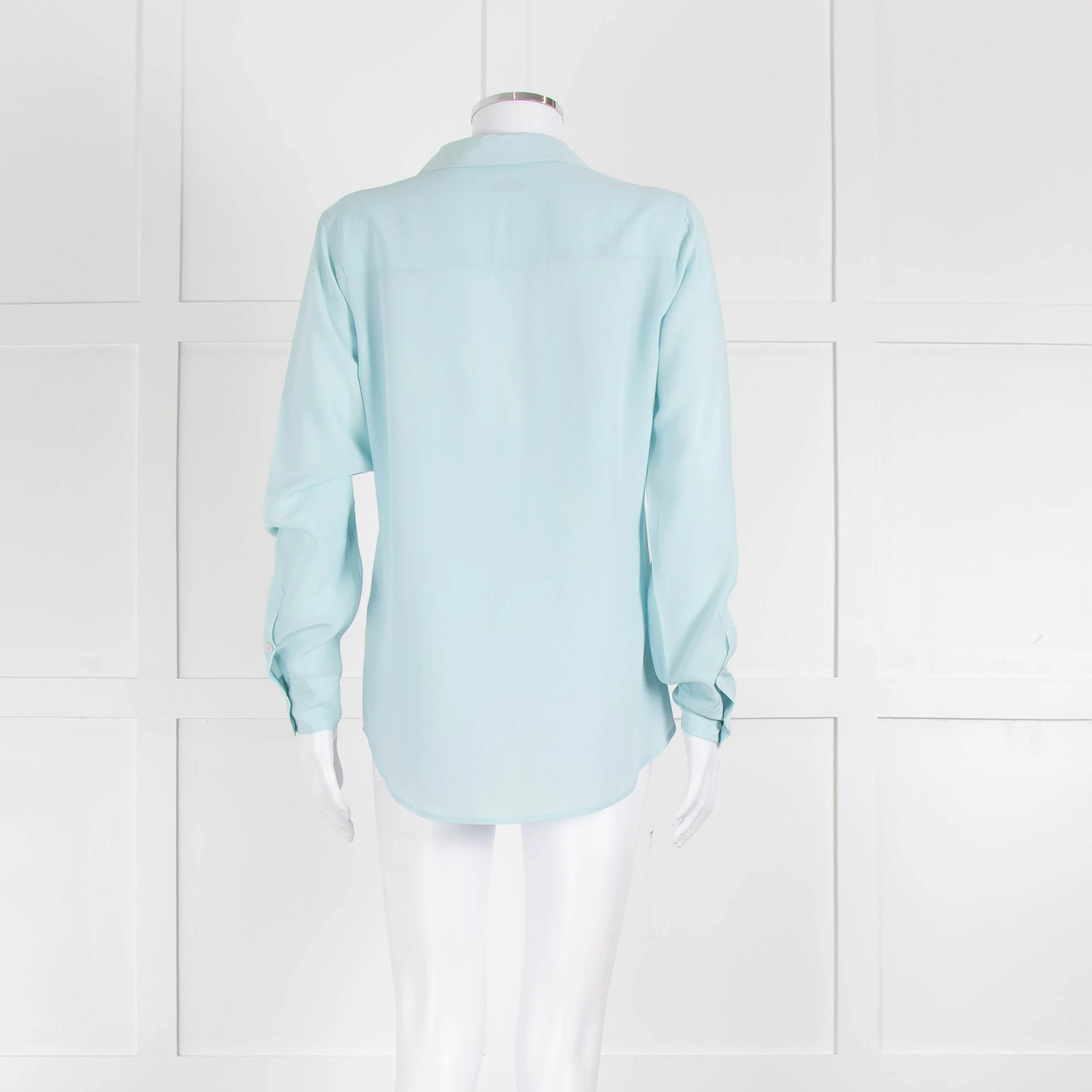 EQUIPMENT Turquoise Blouse With Buttons - Image 5