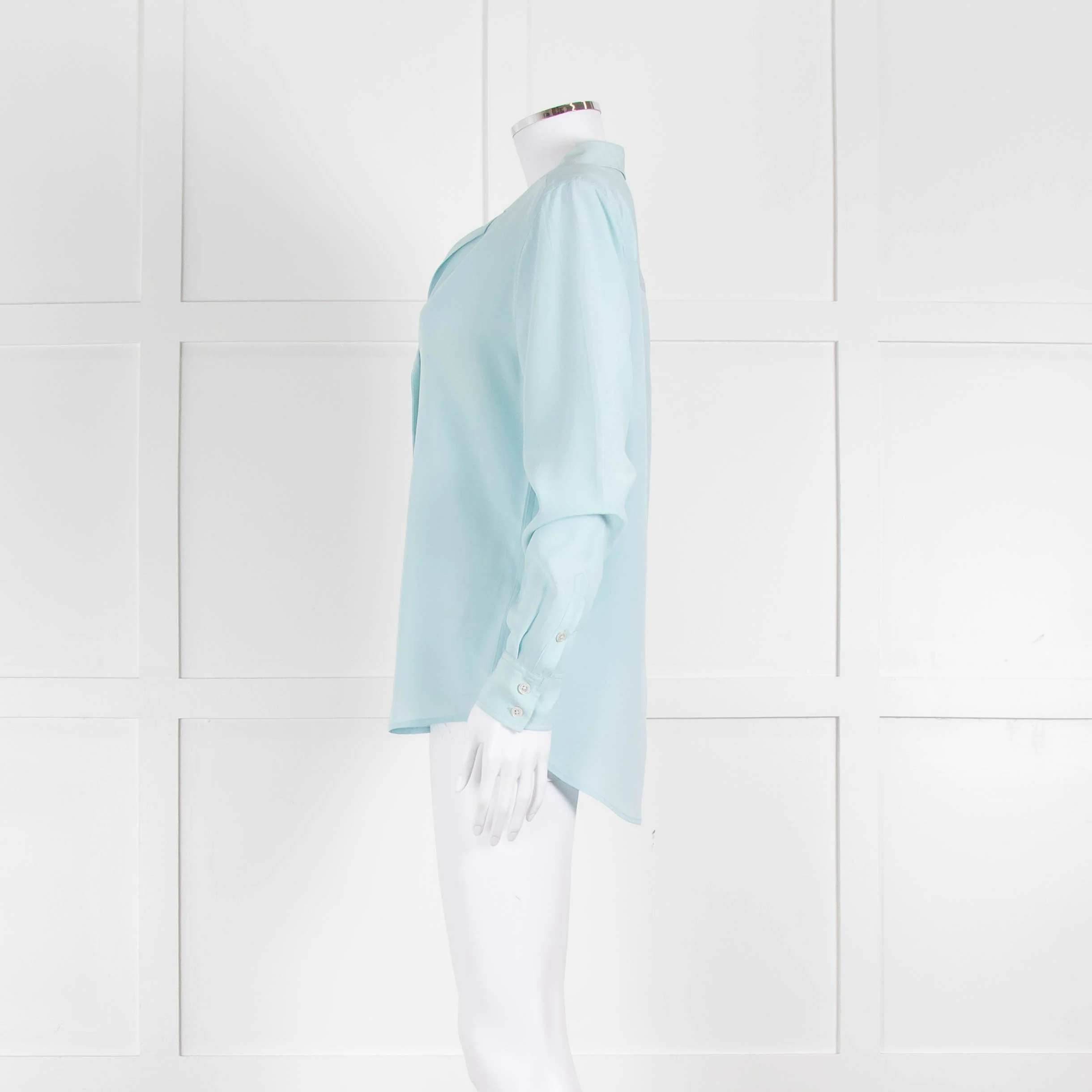 EQUIPMENT Turquoise Blouse With Buttons - Image 7