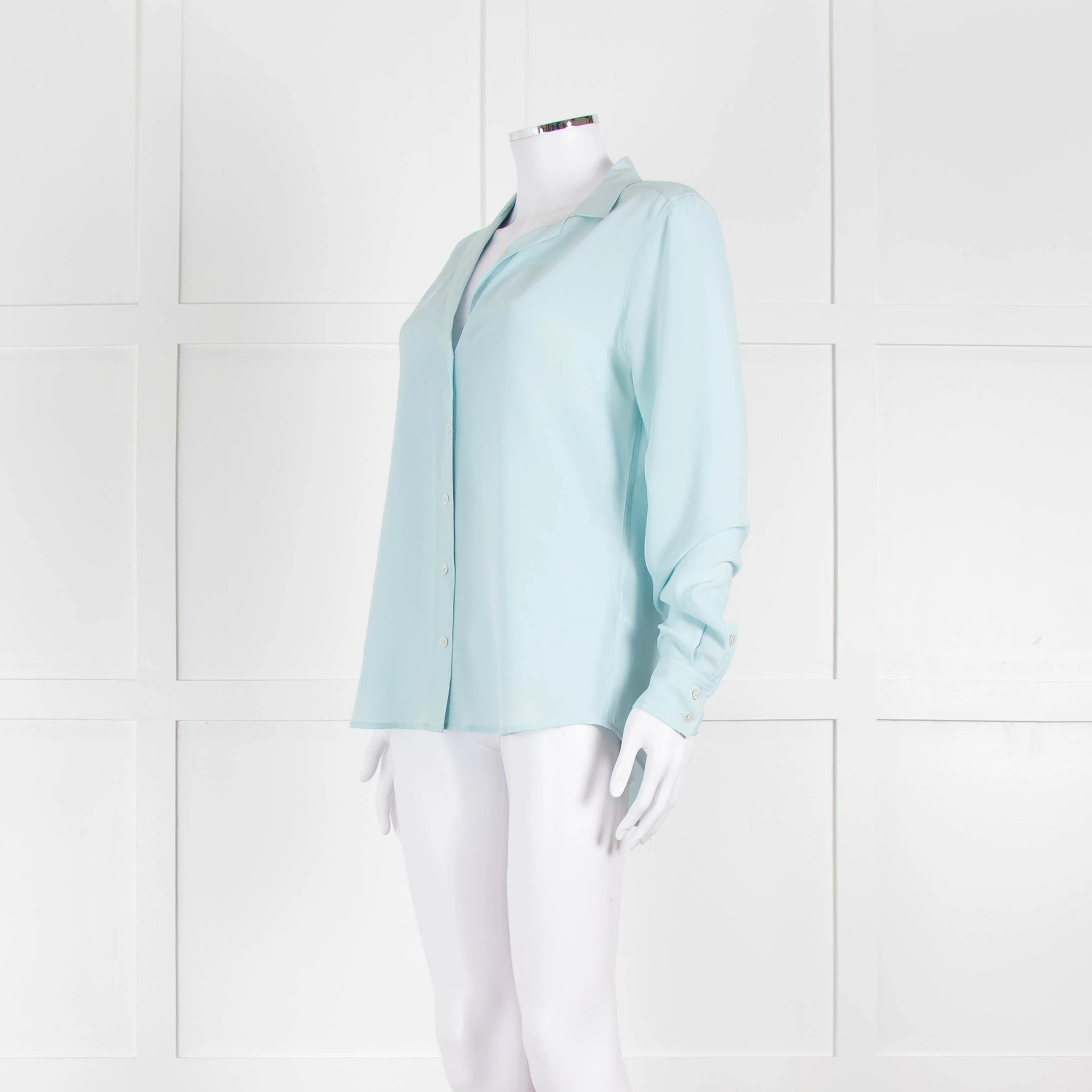 EQUIPMENT Turquoise Blouse With Buttons - Image 8