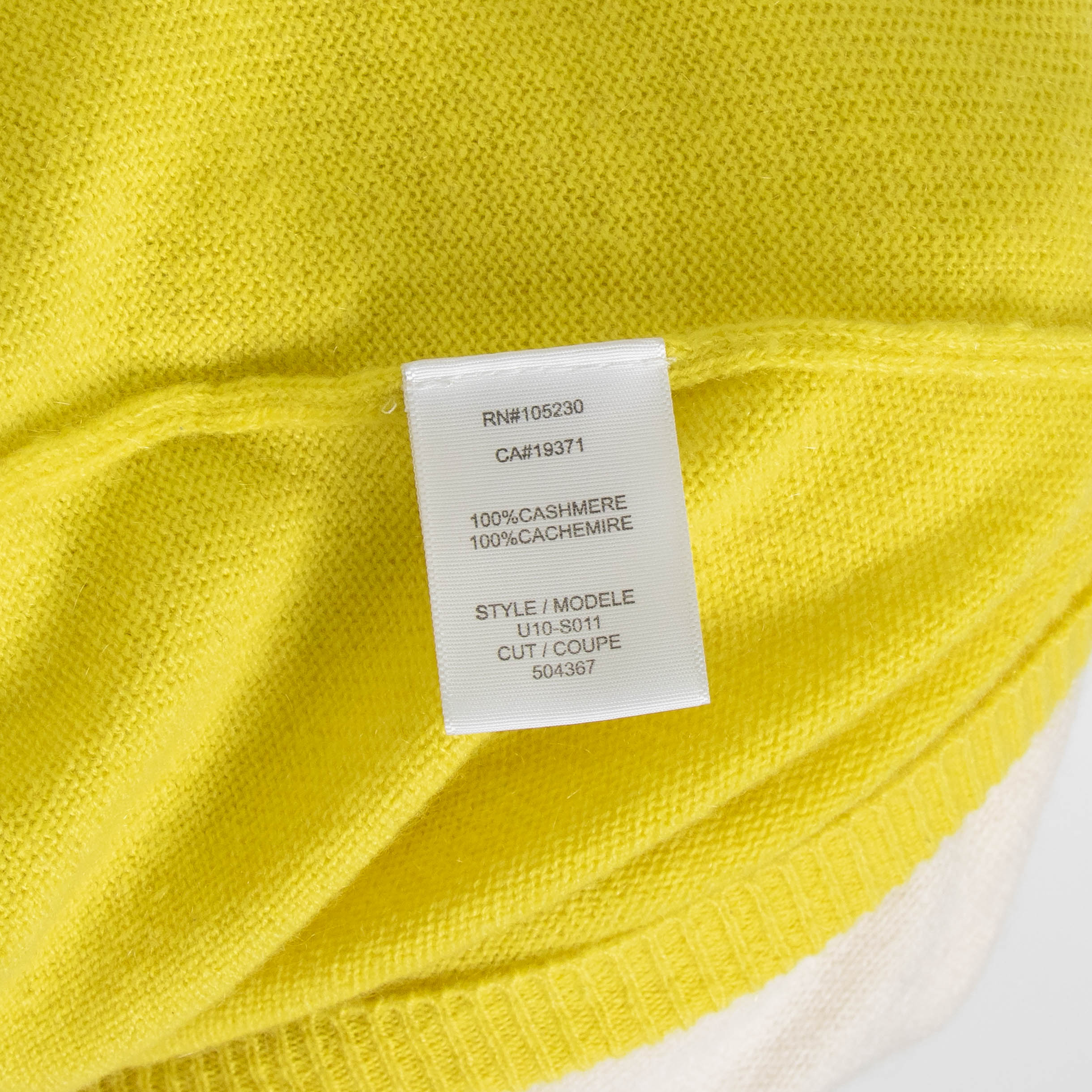 Equipment Yellow Cream Sleeve Cashmere Sweater - Image 5