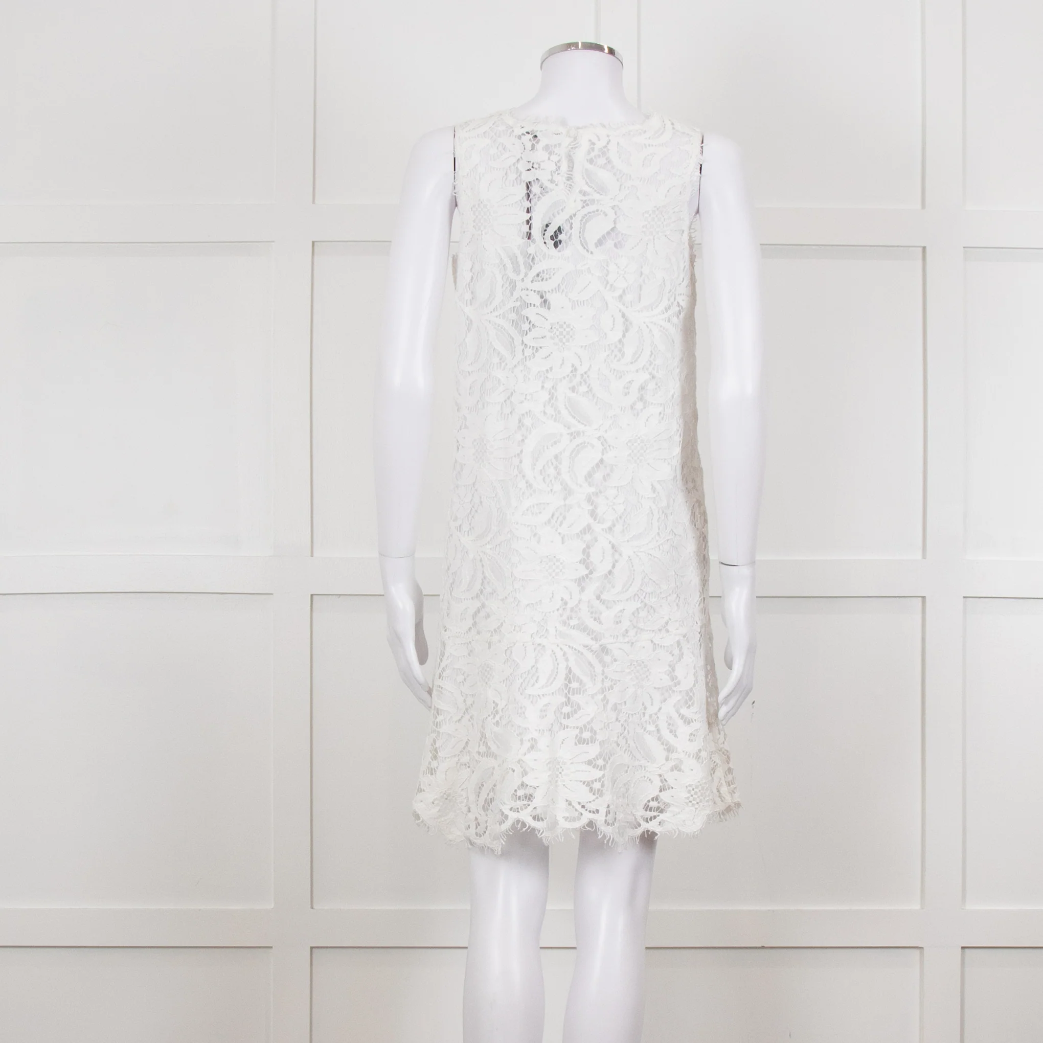 Ermanno Scervino White Lace Sleeveless Dress - Image 5