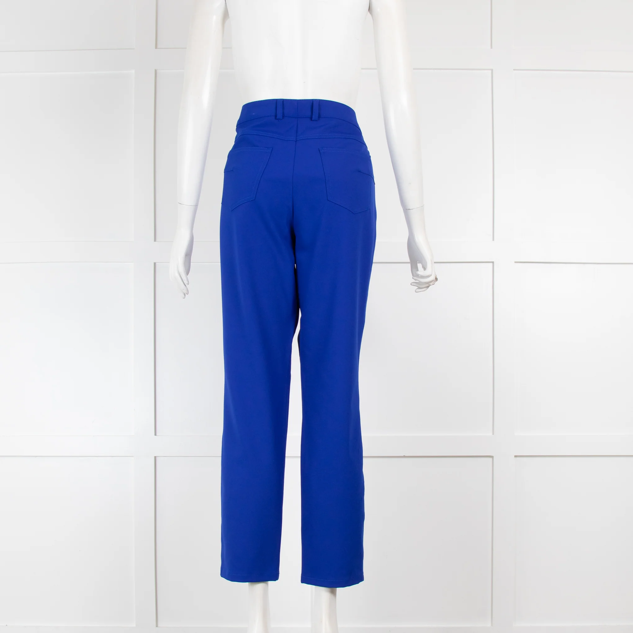 Escada Electric Blue Straight Leg Trousers - Image 3