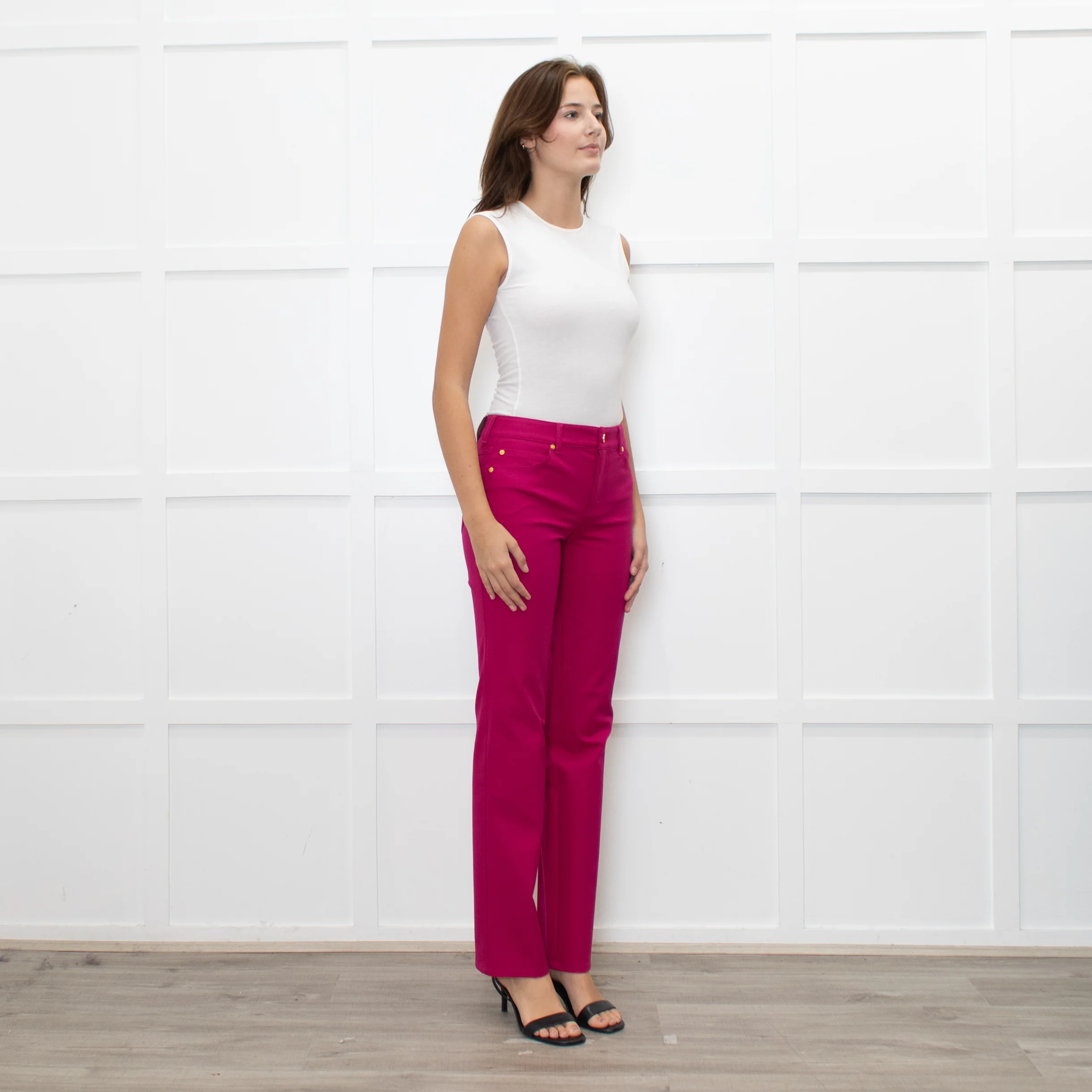 Escada Magenta Pink Cotton Jeans - Image 7