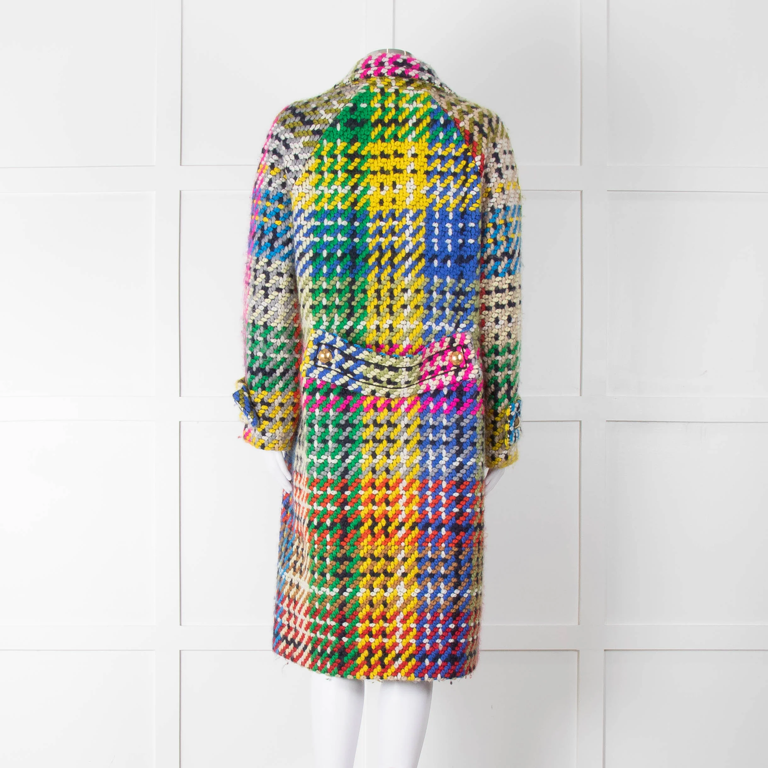 Escada Multi Colour Chunky Weave Coat - Image 5