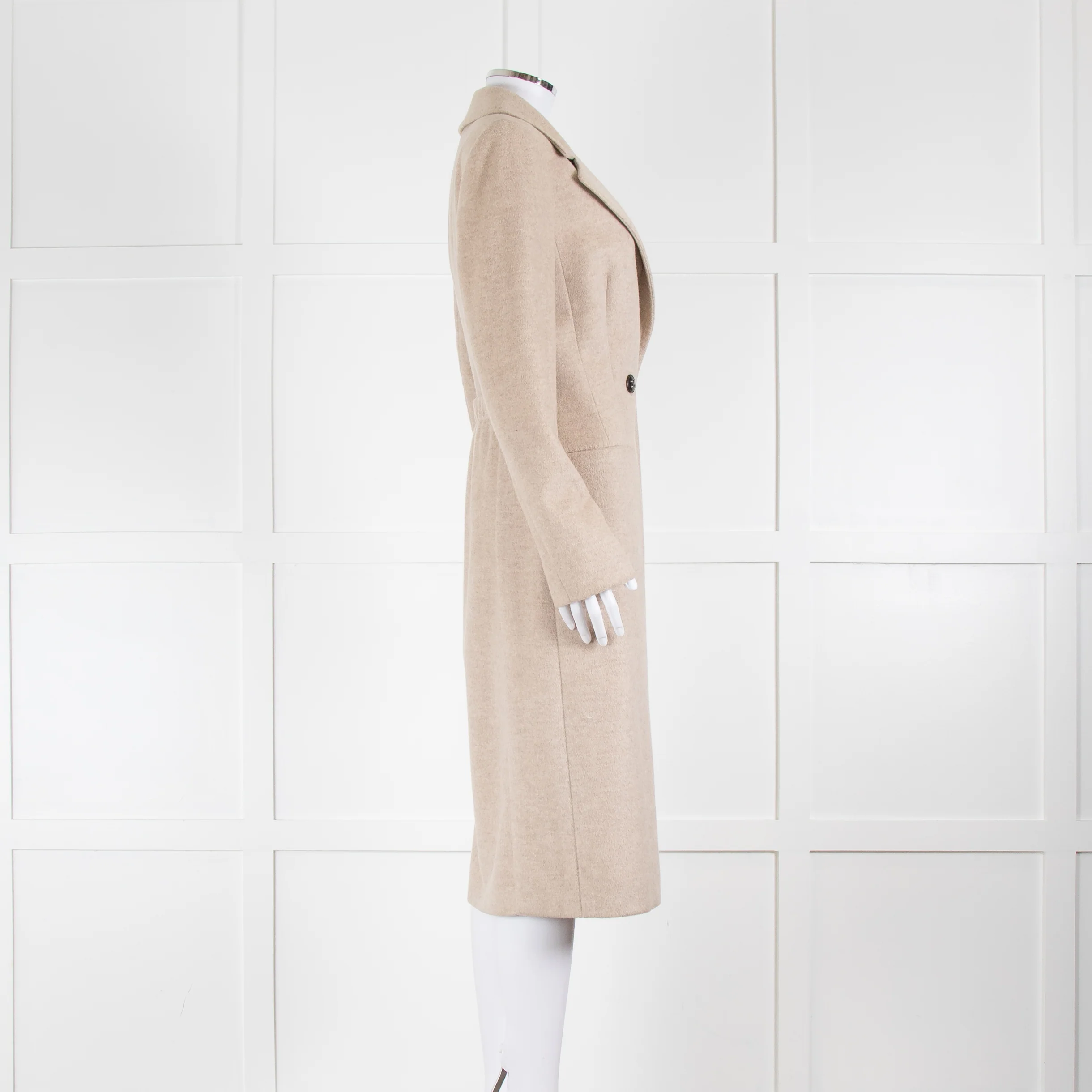 Escada Oatmeal 100% Cashmere Coat - Image 2