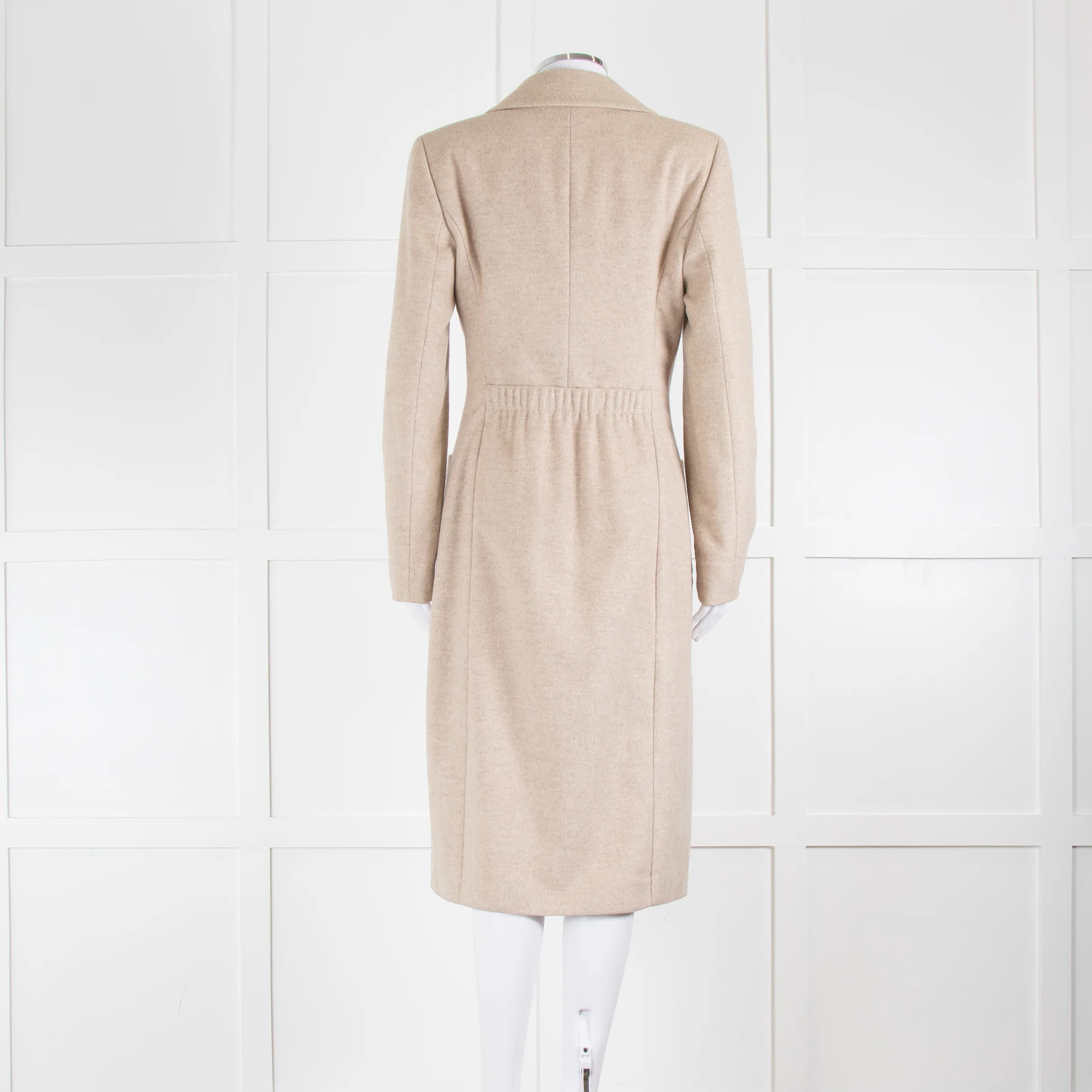 Escada Oatmeal 100% Cashmere Coat - Image 3