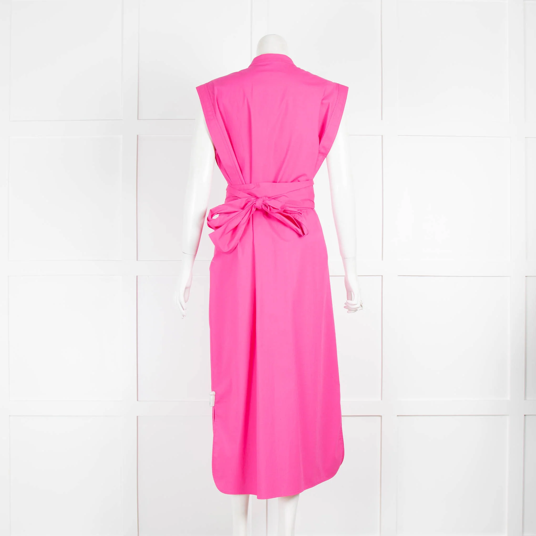 Escada Pink Sleeveless Shirt Dress with Belt - Image 3