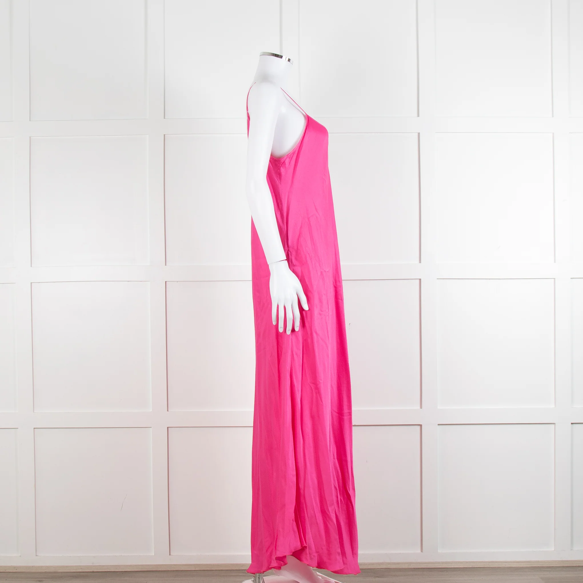 Essentiel Antwerp Neon Pink Slip Dress - Image 3