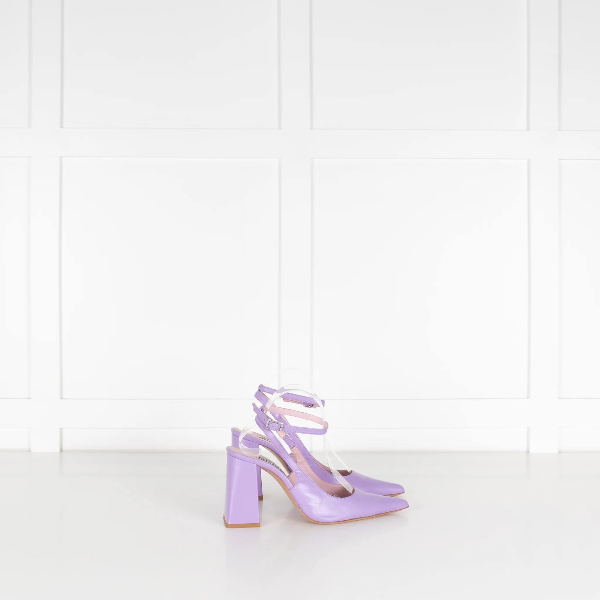 Essentiel Antwerp Lilac Block Heel Slingbacks - Image 6
