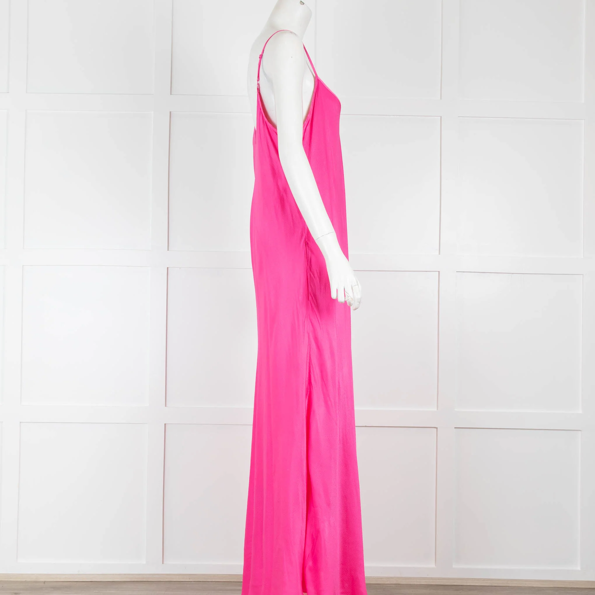 Essentiel Antwerp Pink Satin Sleeveless Maxi Dress - Image 2