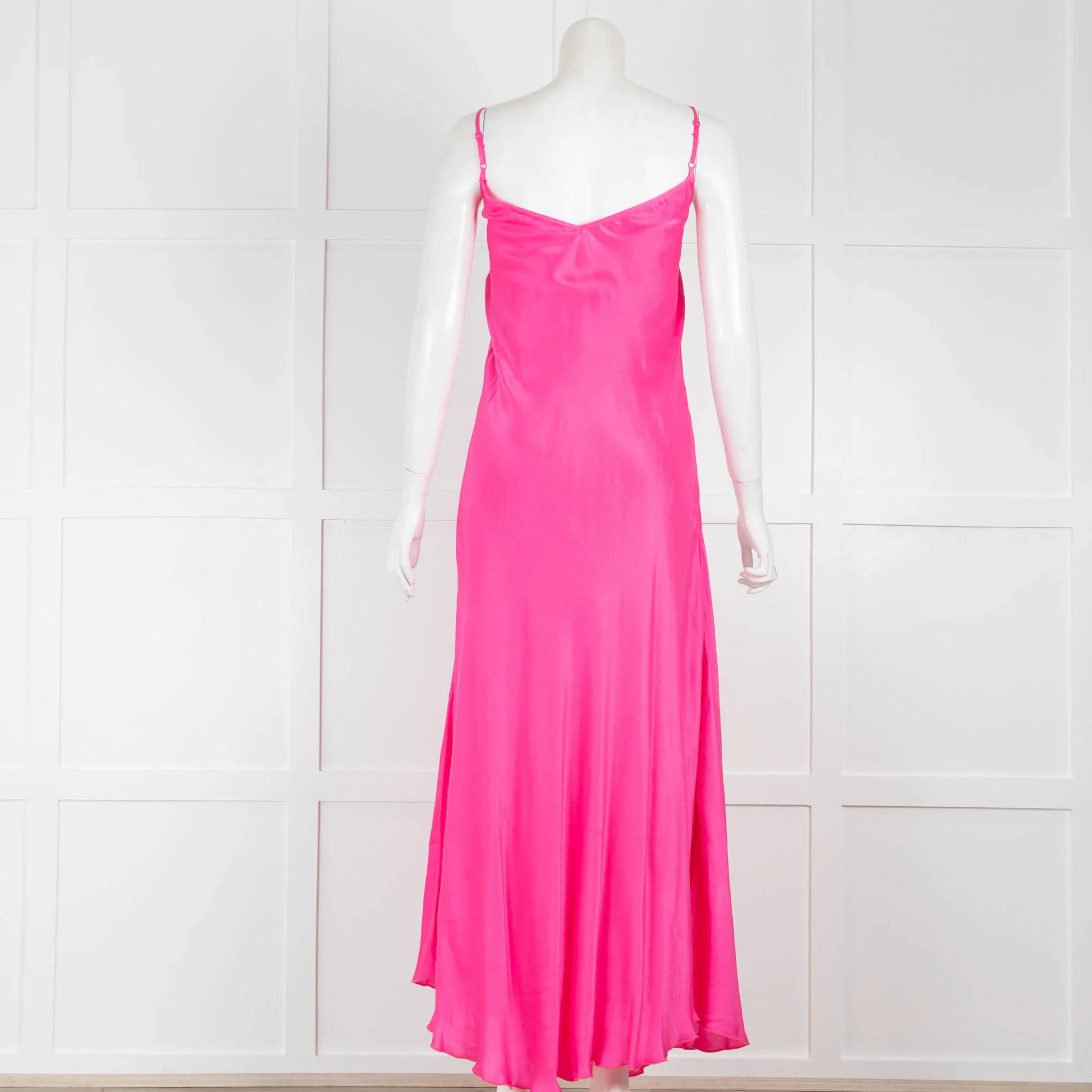 Essentiel Antwerp Pink Satin Sleeveless Maxi Dress - Image 3