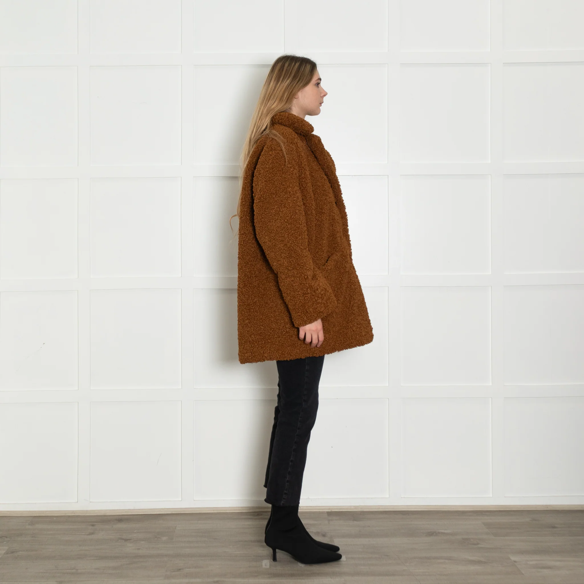 Essentiel Antwerp Tan Teddy Coat - Image 6