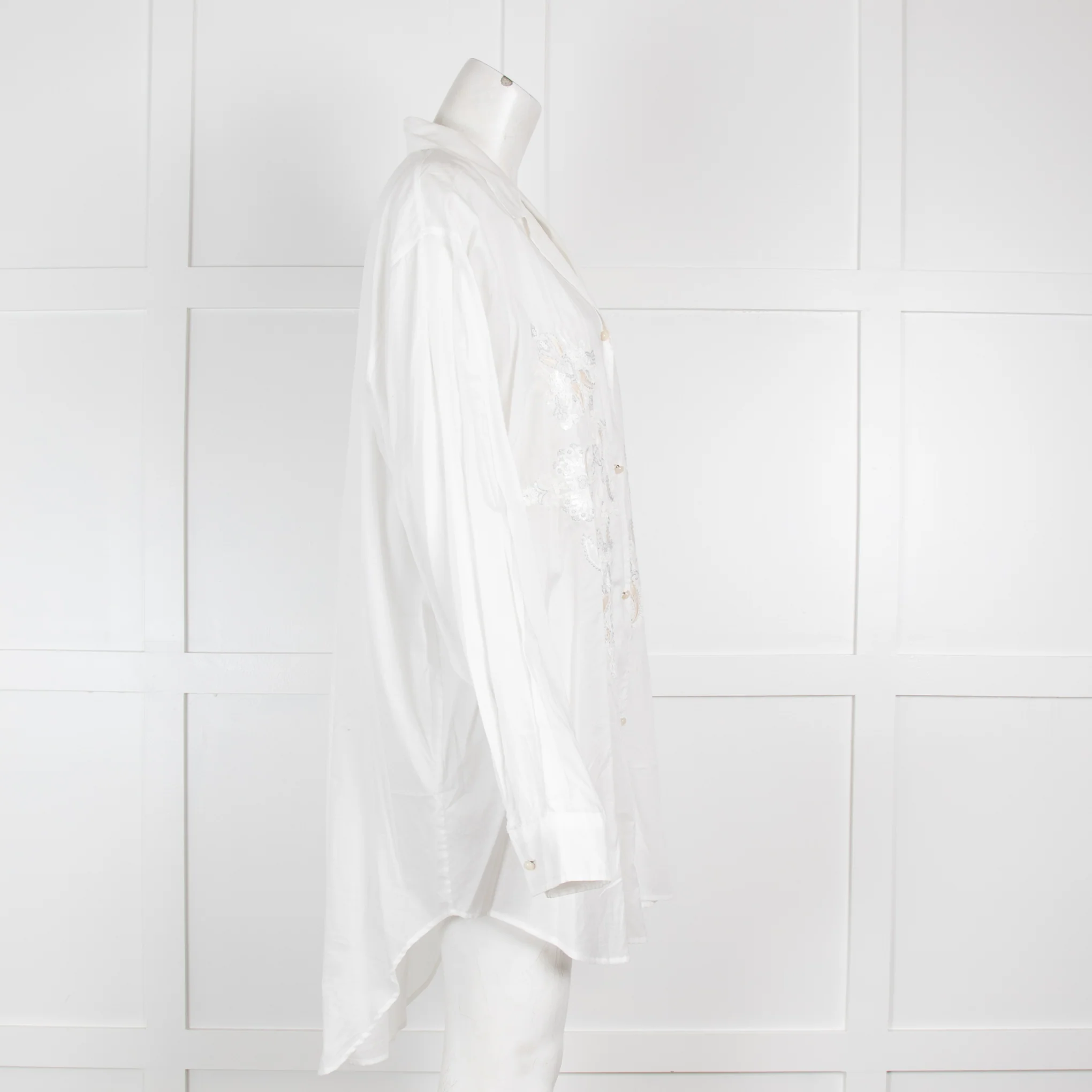 Etro 48 White Shirt With Sequin Detail - Image 2