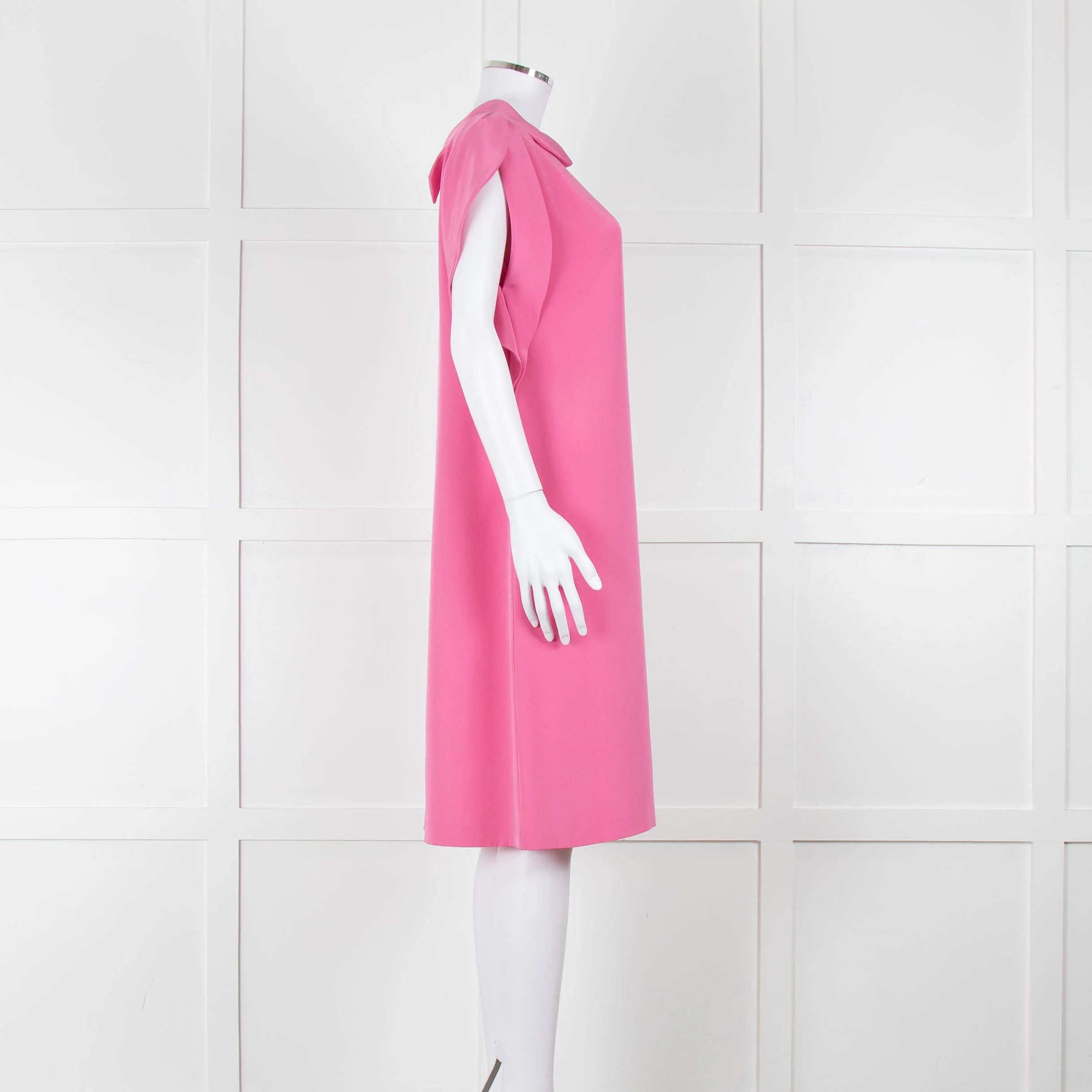 Etro Bubblegum Pink Draped Sleeve Shift Dress - Image 3