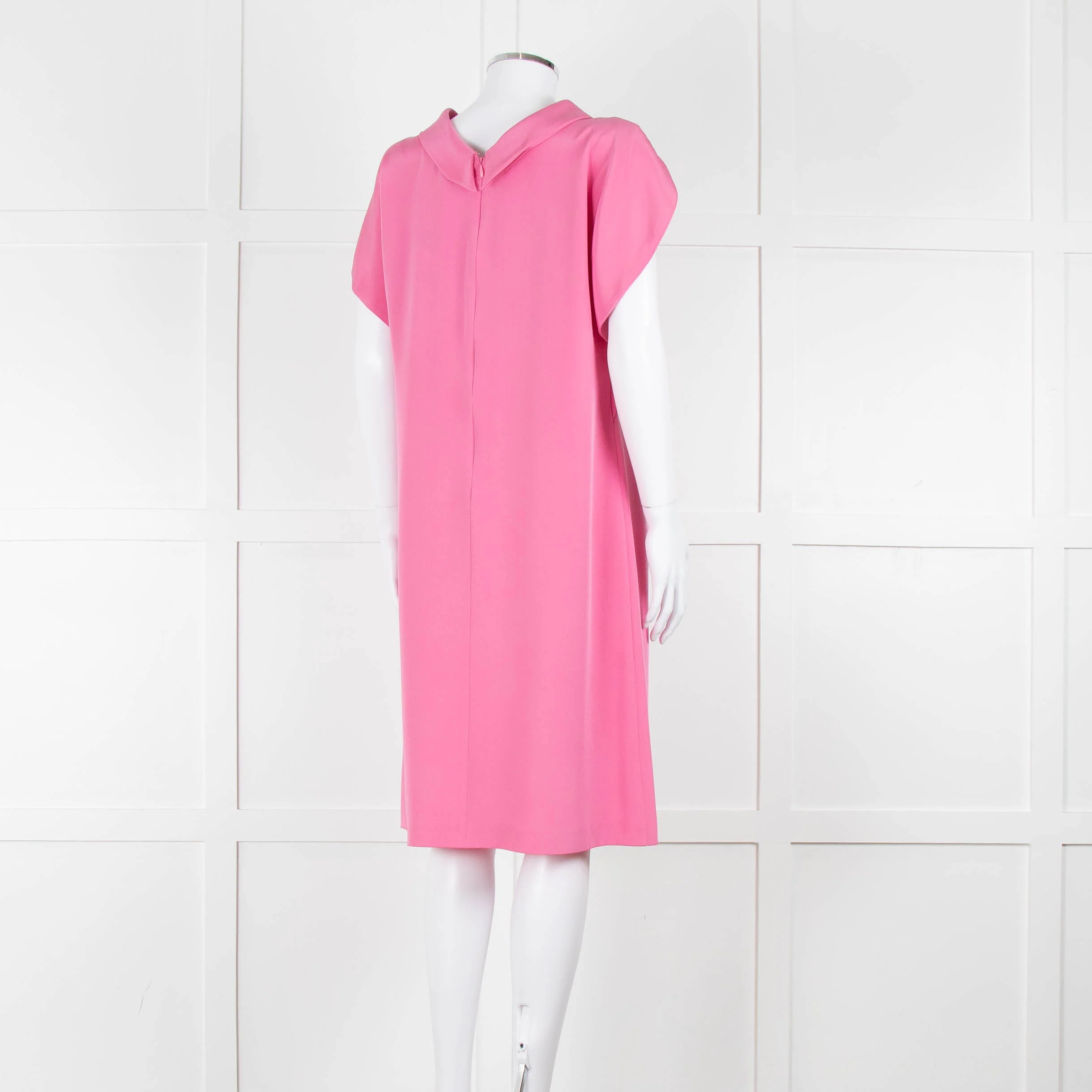 Etro Bubblegum Pink Draped Sleeve Shift Dress - Image 4