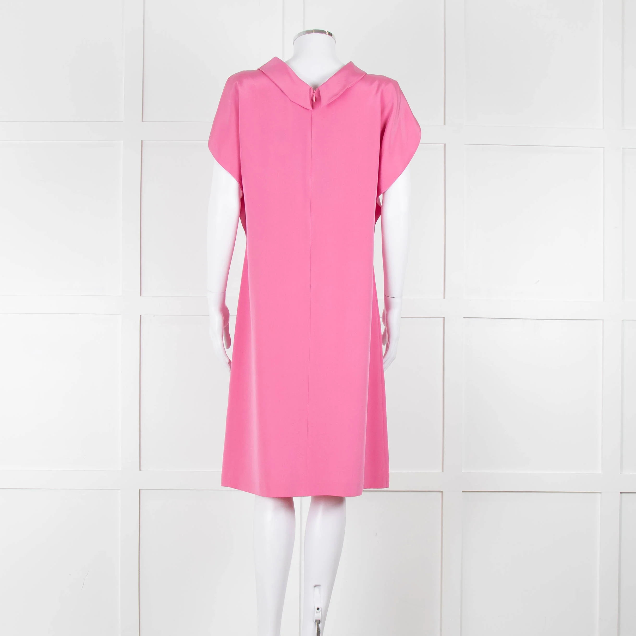 Etro Bubblegum Pink Draped Sleeve Shift Dress - Image 5